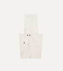 Ecru Cotton Canvas Panel Trousers
