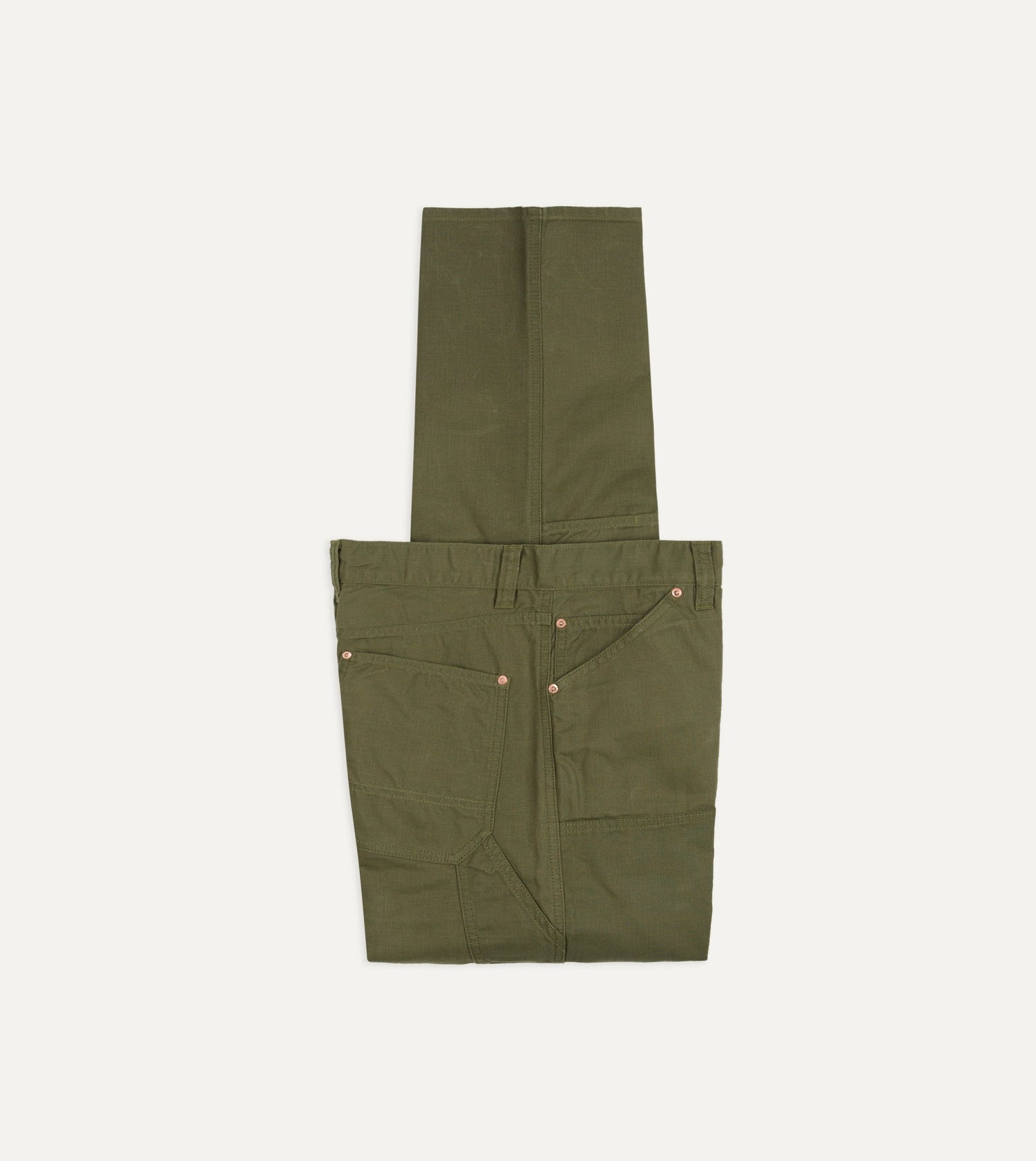 Olive Cotton Canvas Carpenter Pant