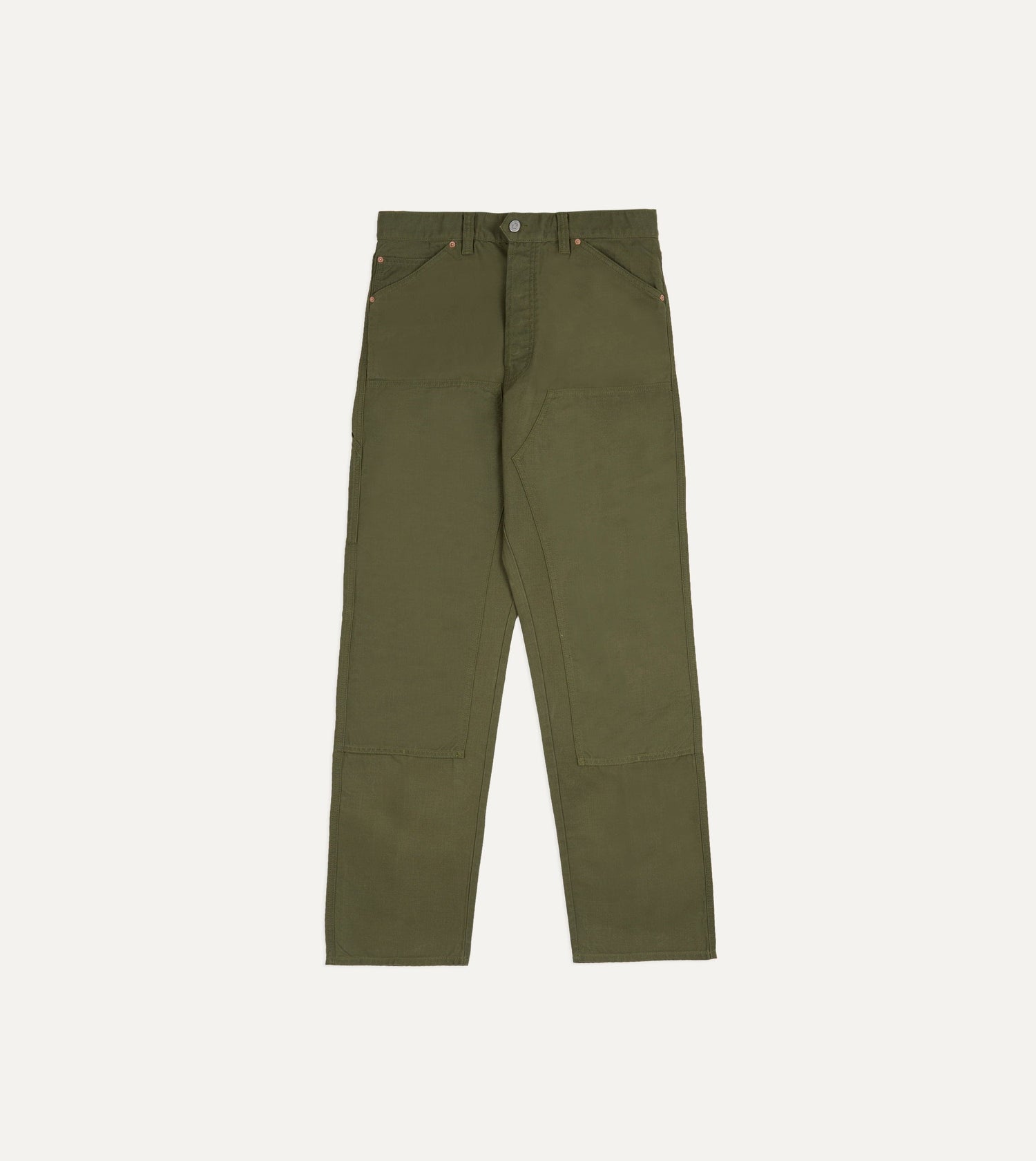Olive Cotton Canvas Carpenter Pant