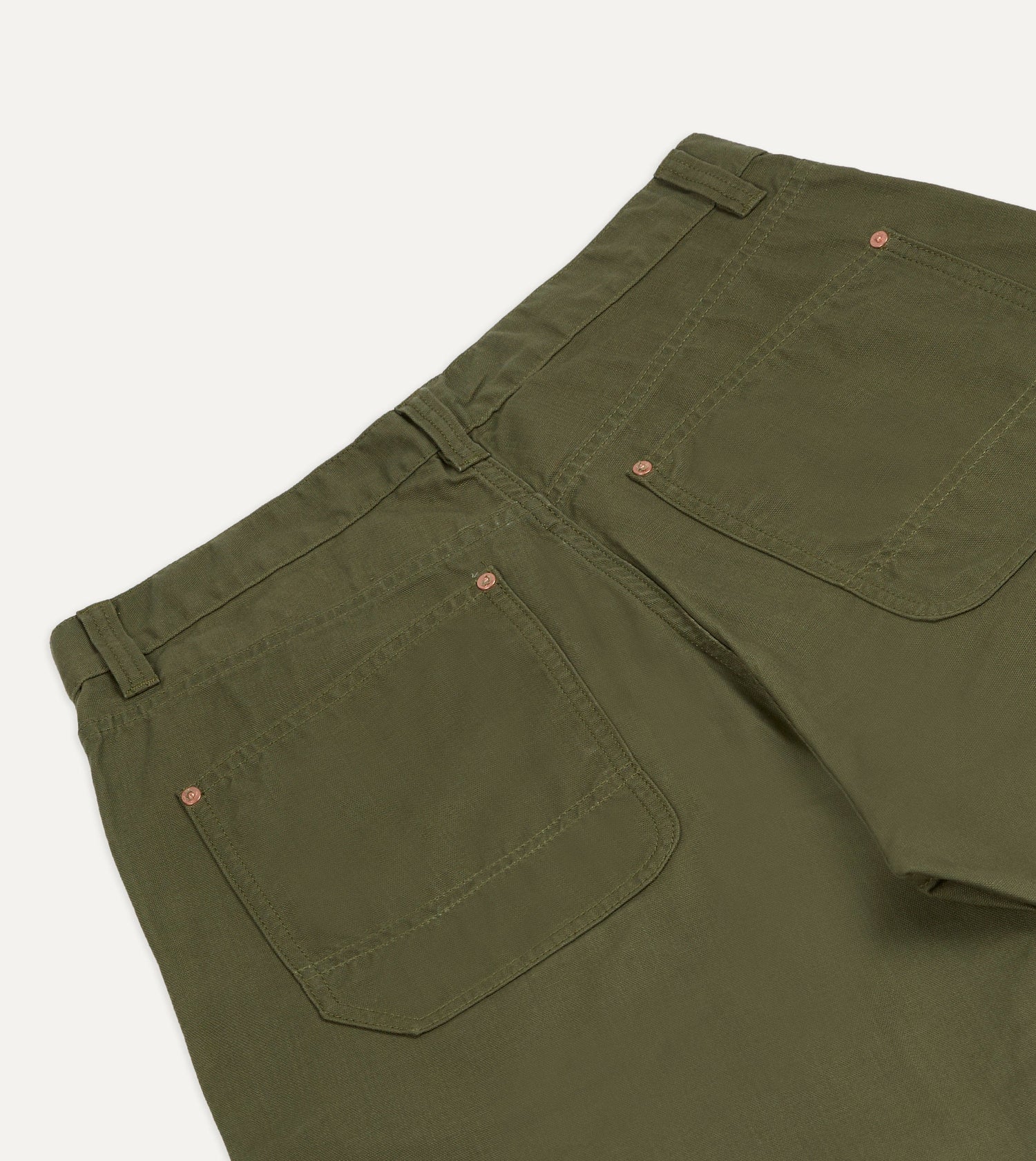 Olive Cotton Canvas Carpenter Pant