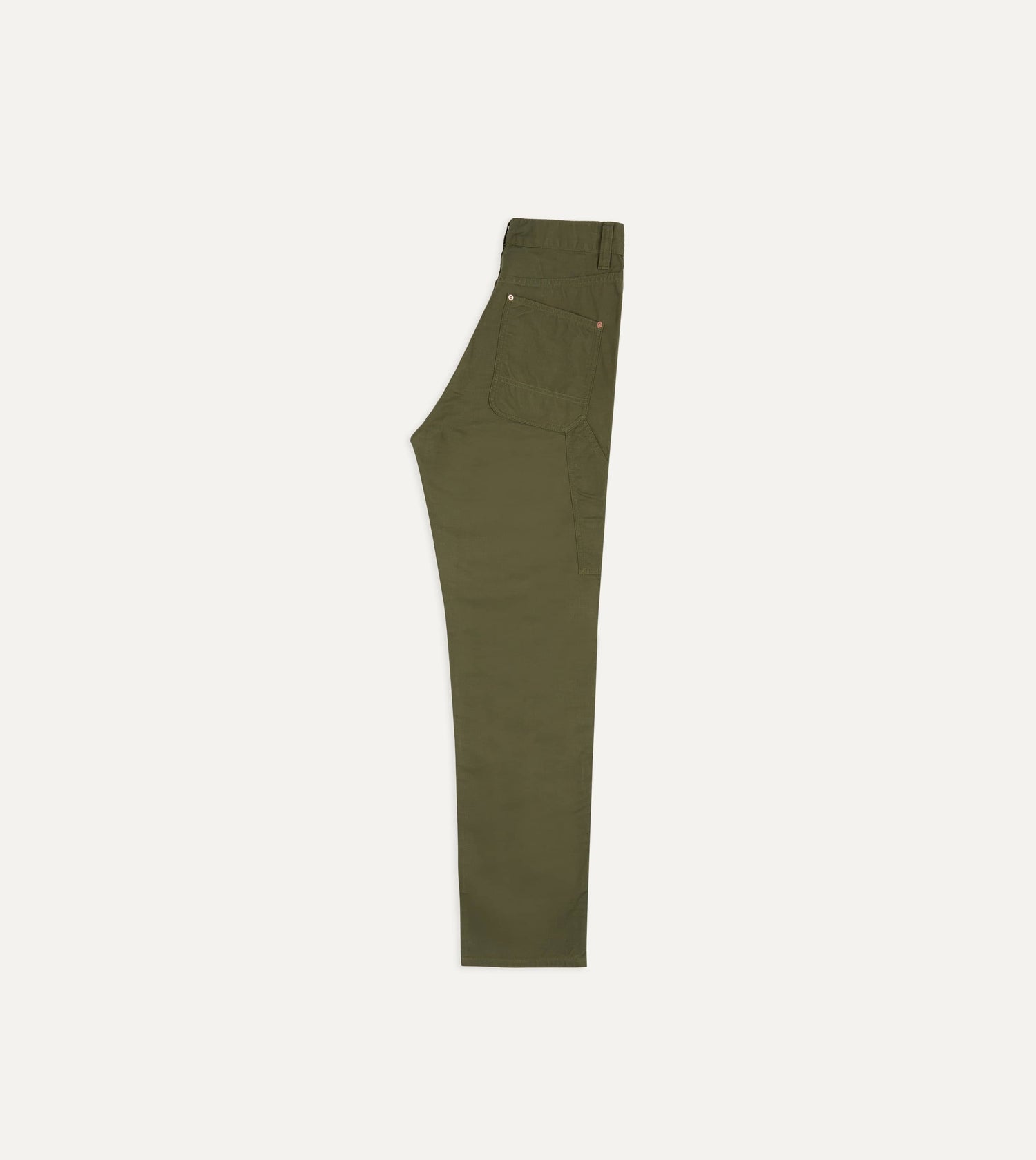 Olive Cotton Canvas Carpenter Pant