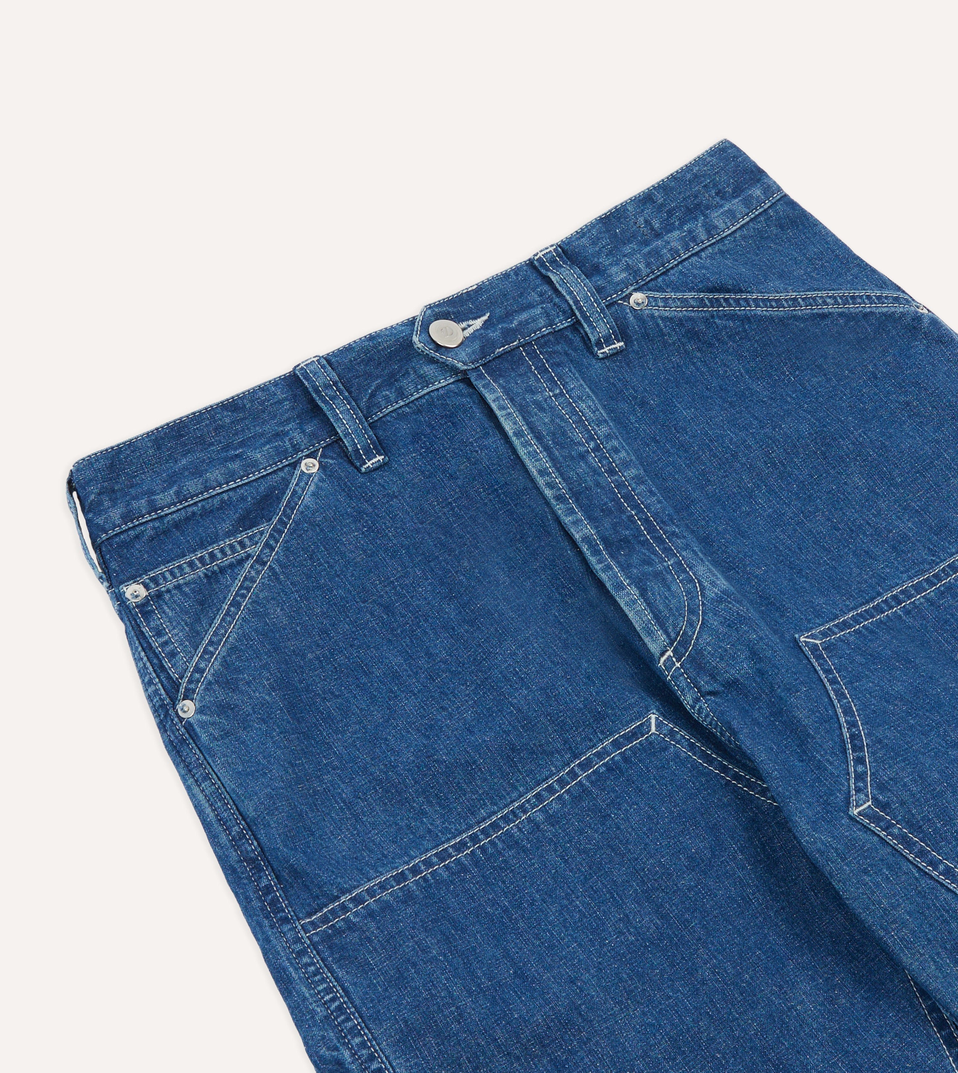 Stone Wash Selvedge Denim Carpenter Pant – Drakes