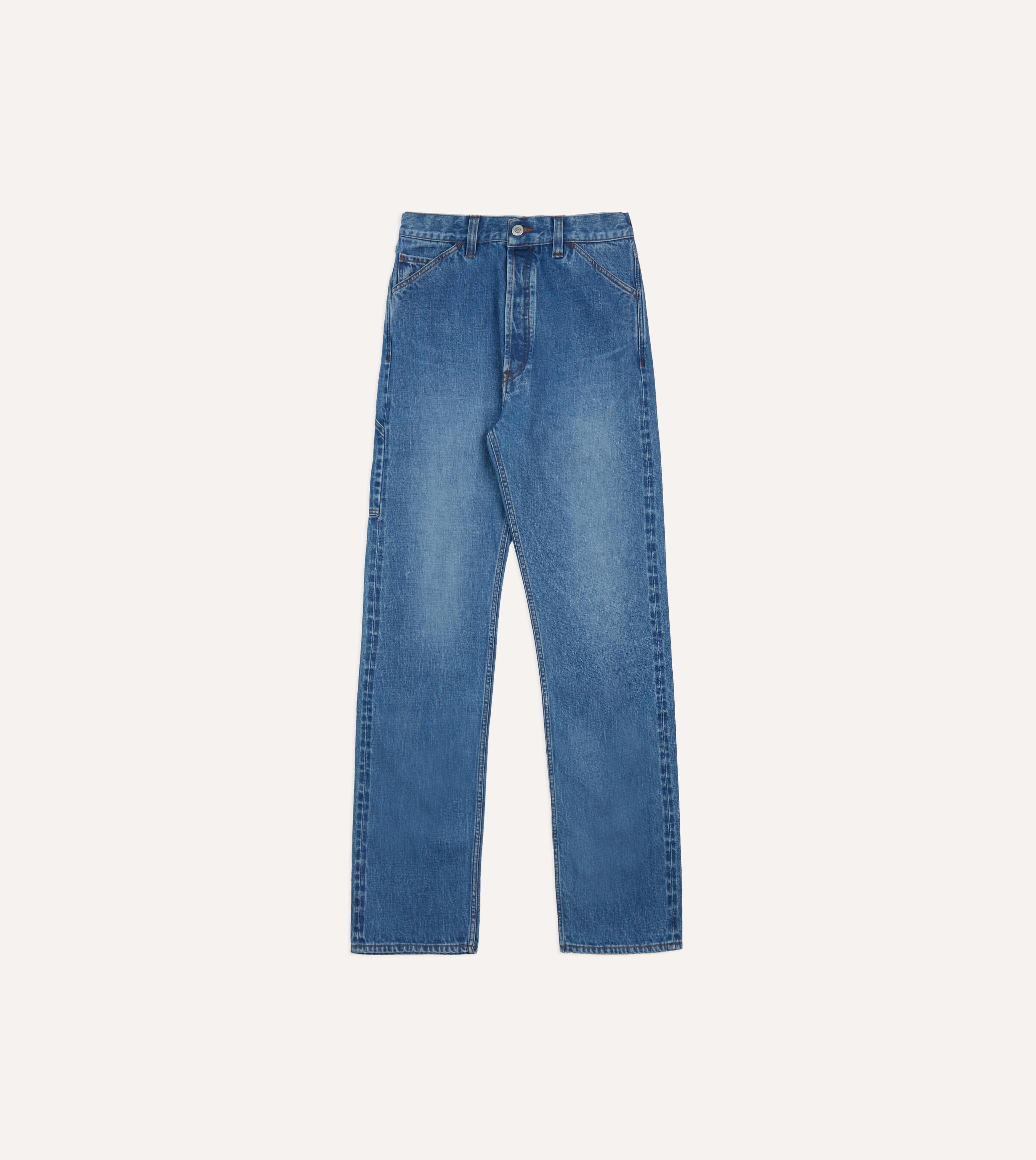 Custom Wash 14.2oz Selvedge Denim Painter Pants – Drakes