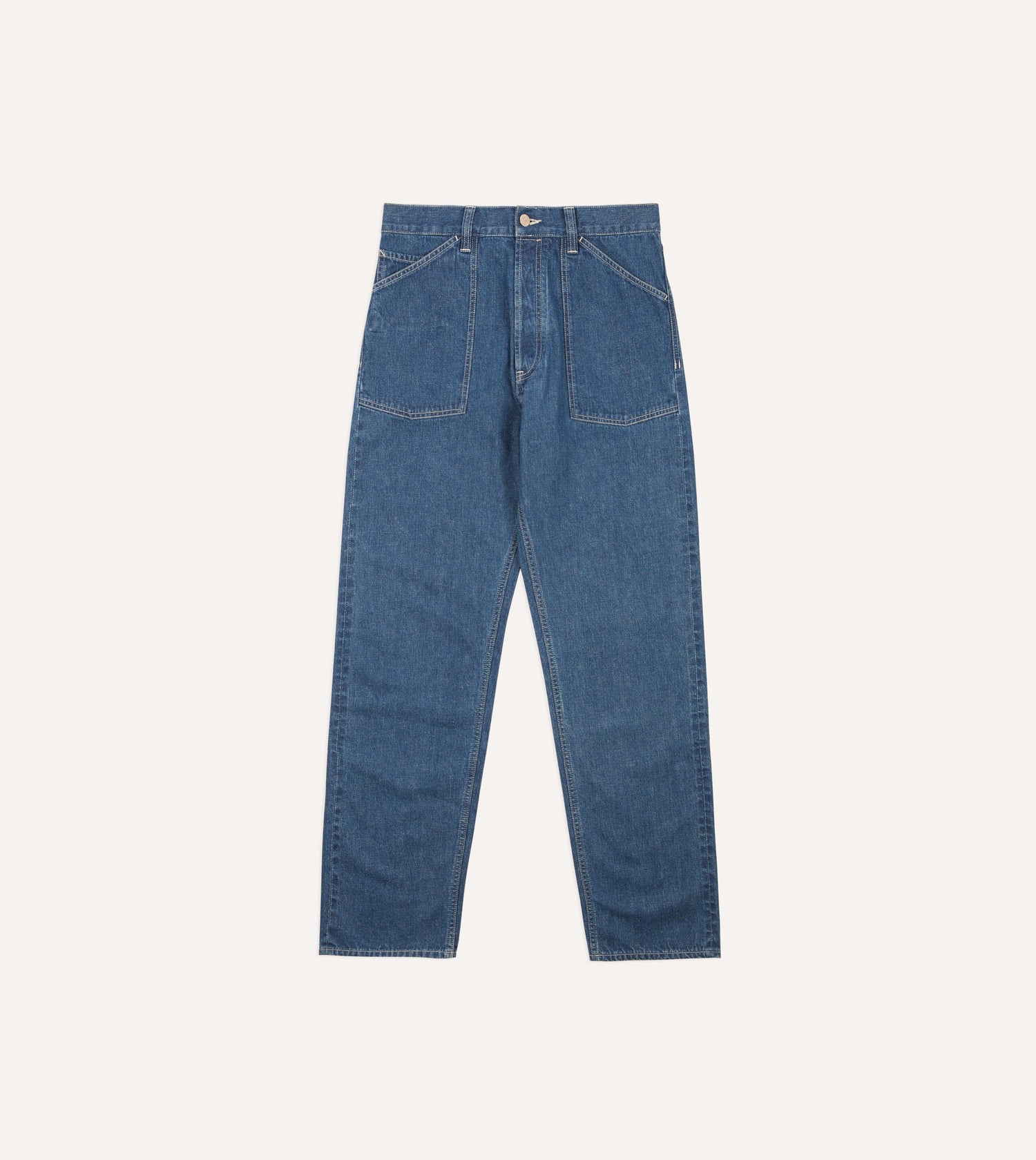 Stone Wash Selvedge Denim Naval Pant