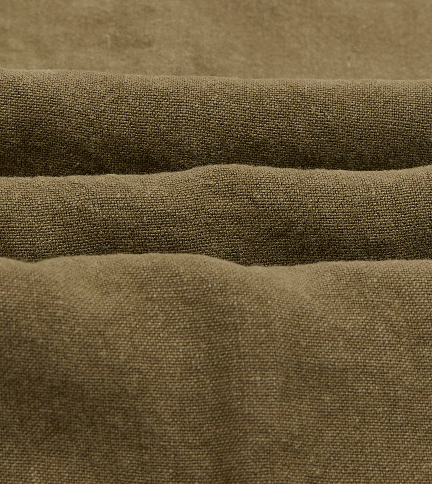 Brown Linen Drawstring Trousers