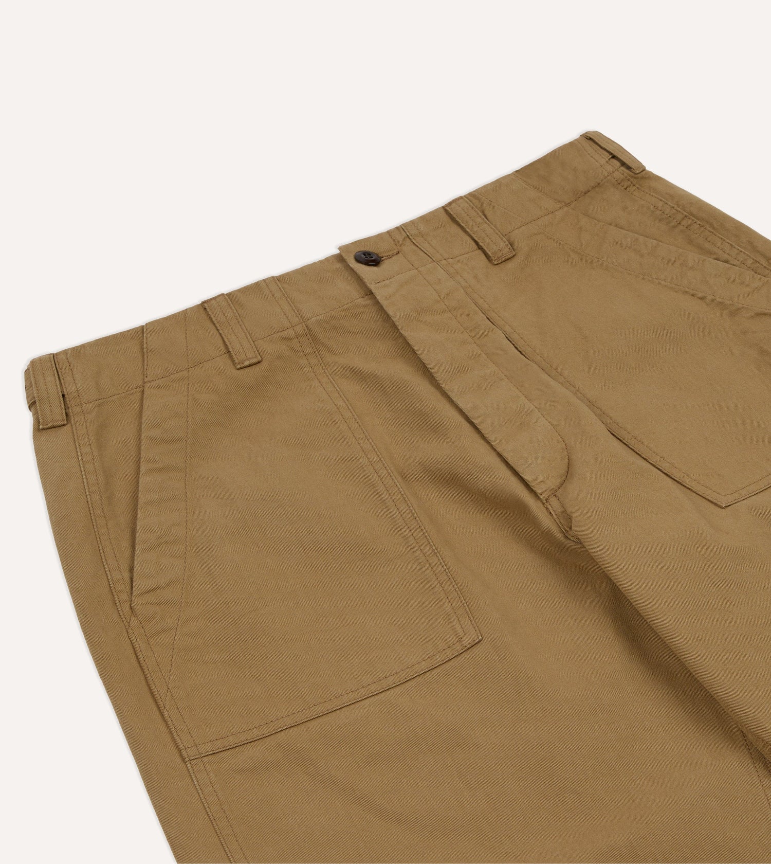 Tan Cotton Twill Fatigue Trouser