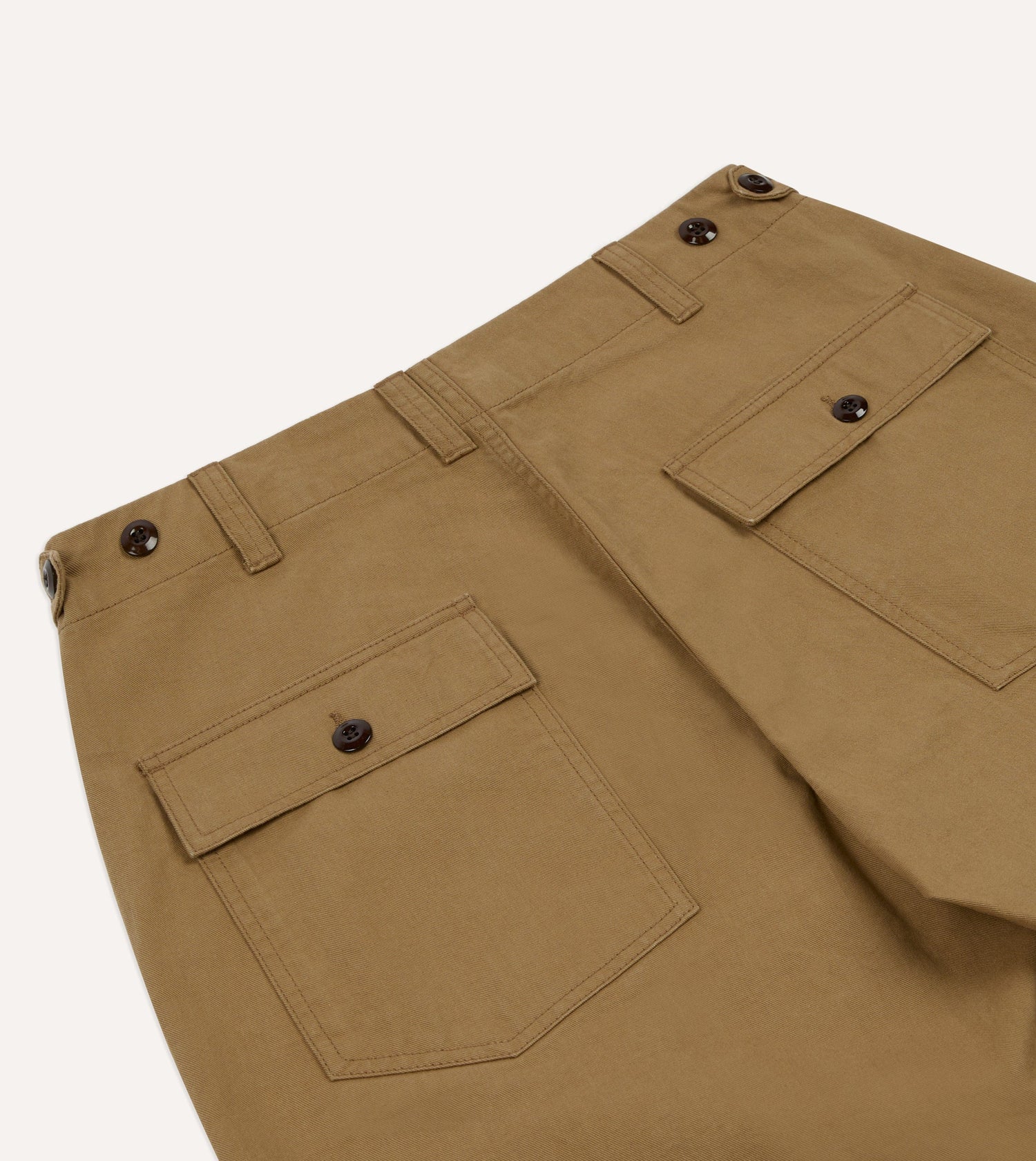 Tan Cotton Twill Fatigue Trouser