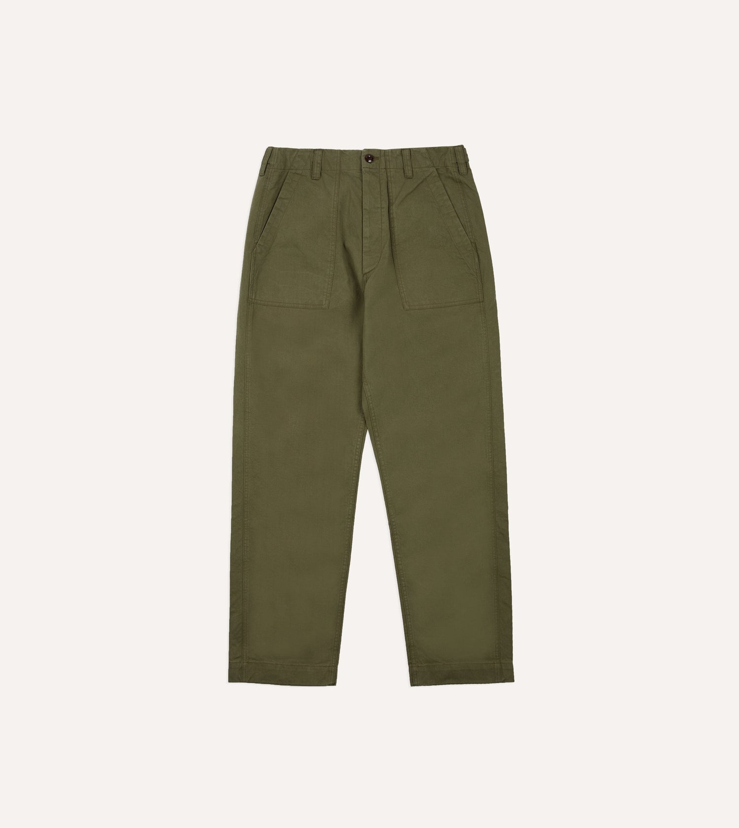 Khaki Cotton Twill Fatigue Trouser