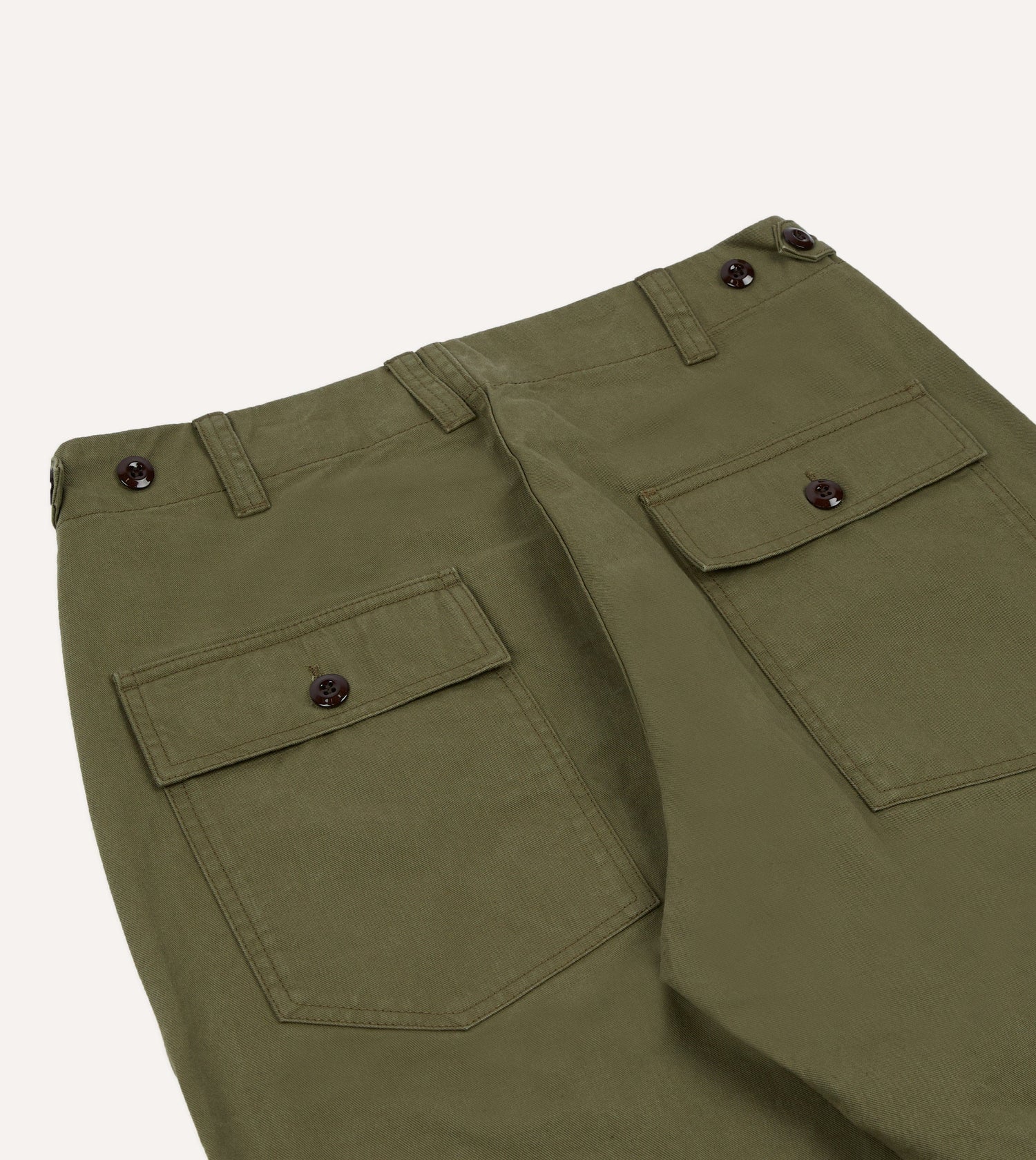 Khaki Cotton Twill Fatigue Trouser
