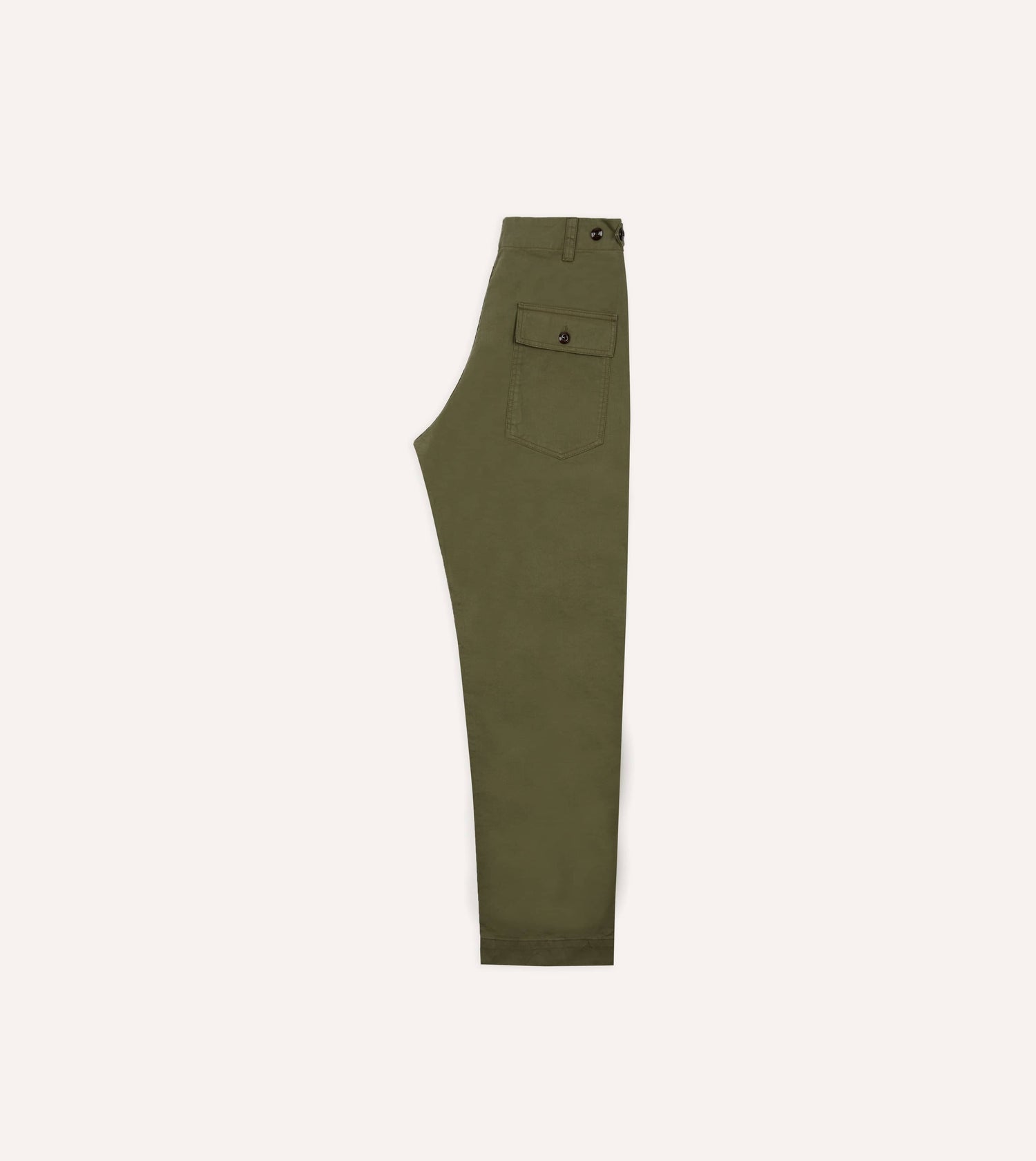 Khaki Cotton Twill Fatigue Trouser
