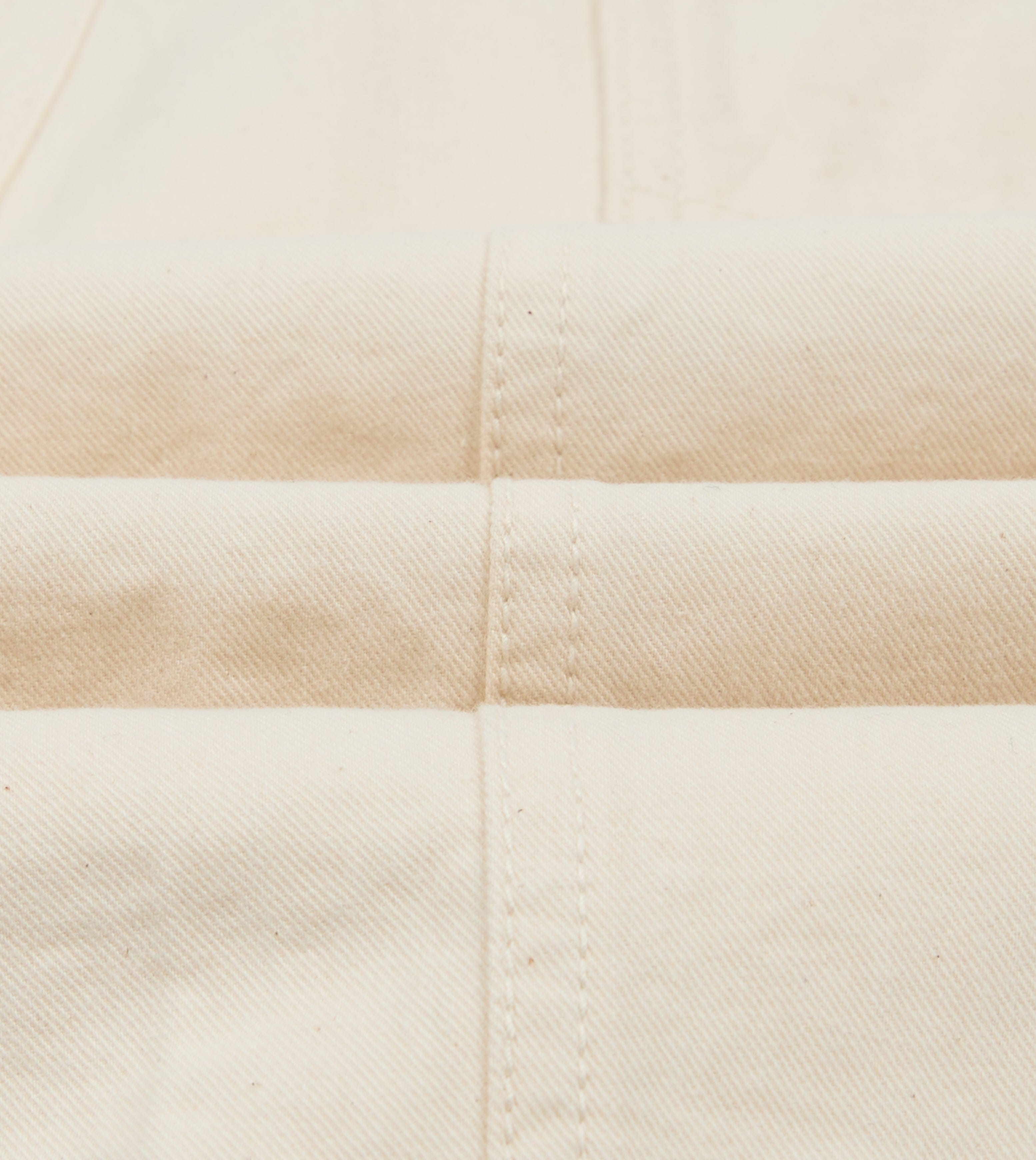 Ecru Cotton Twill Fatigue Trouser