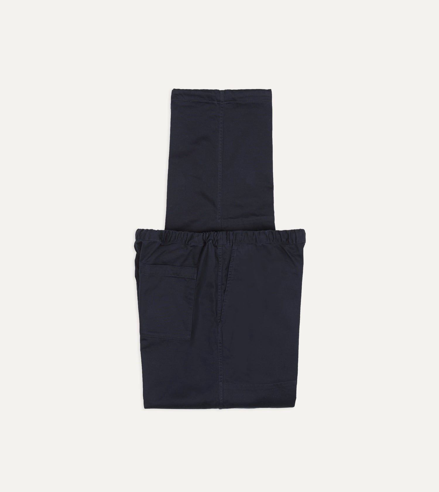 Navy Cotton Drawstring Trousers