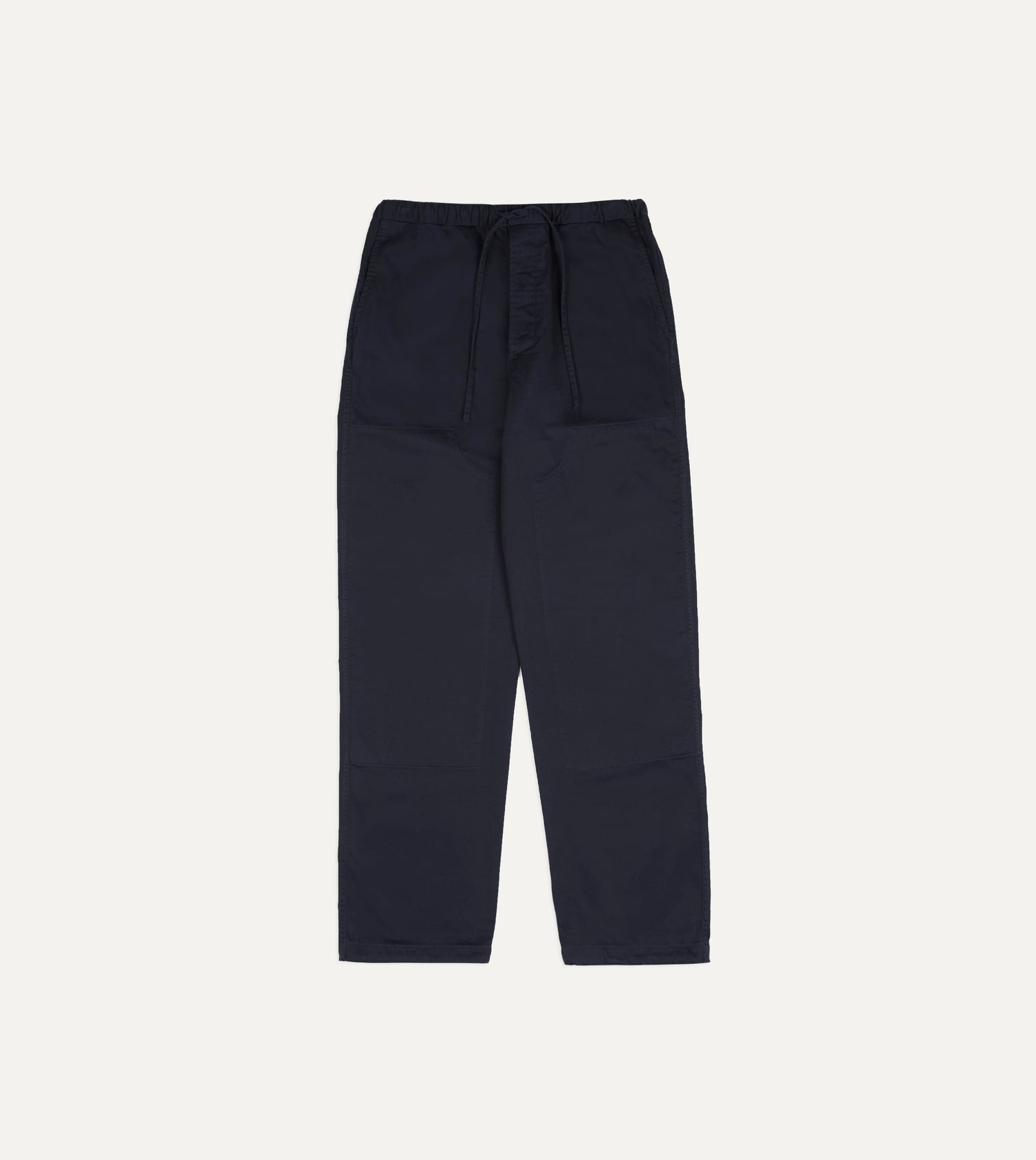 Navy Cotton Drawstring Trousers