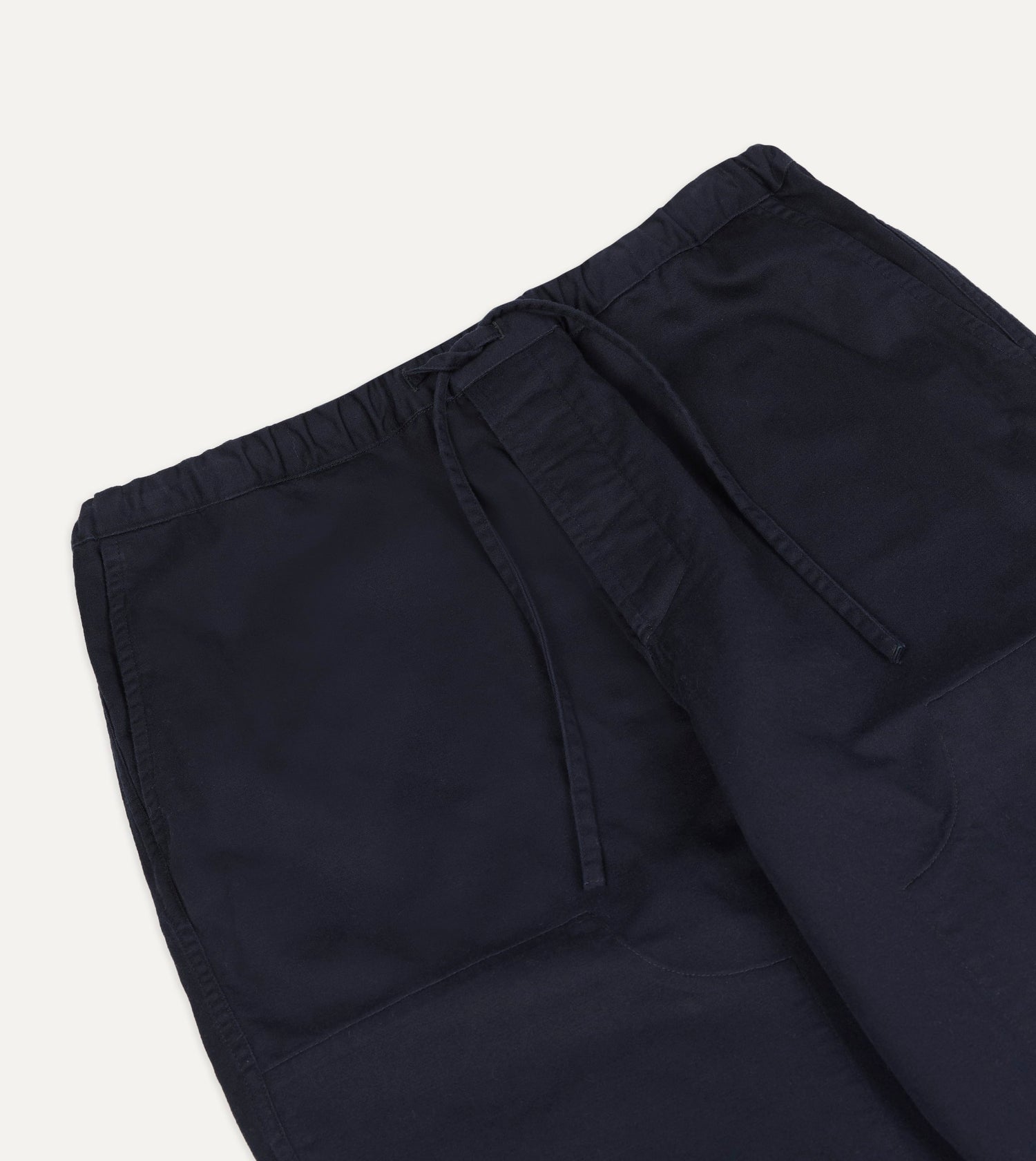 Navy Cotton Drawstring Trousers