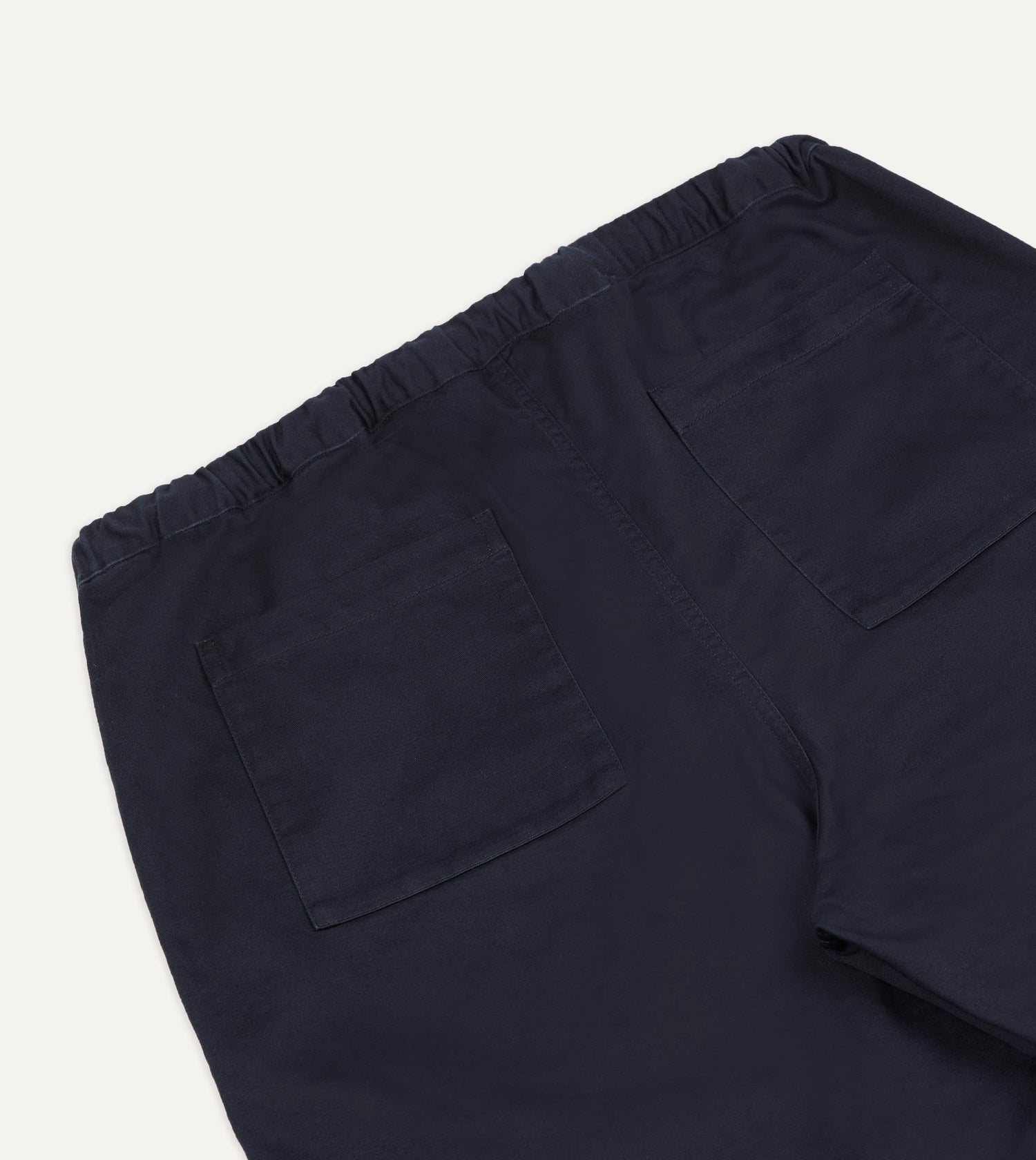 Navy Cotton Drawstring Trousers