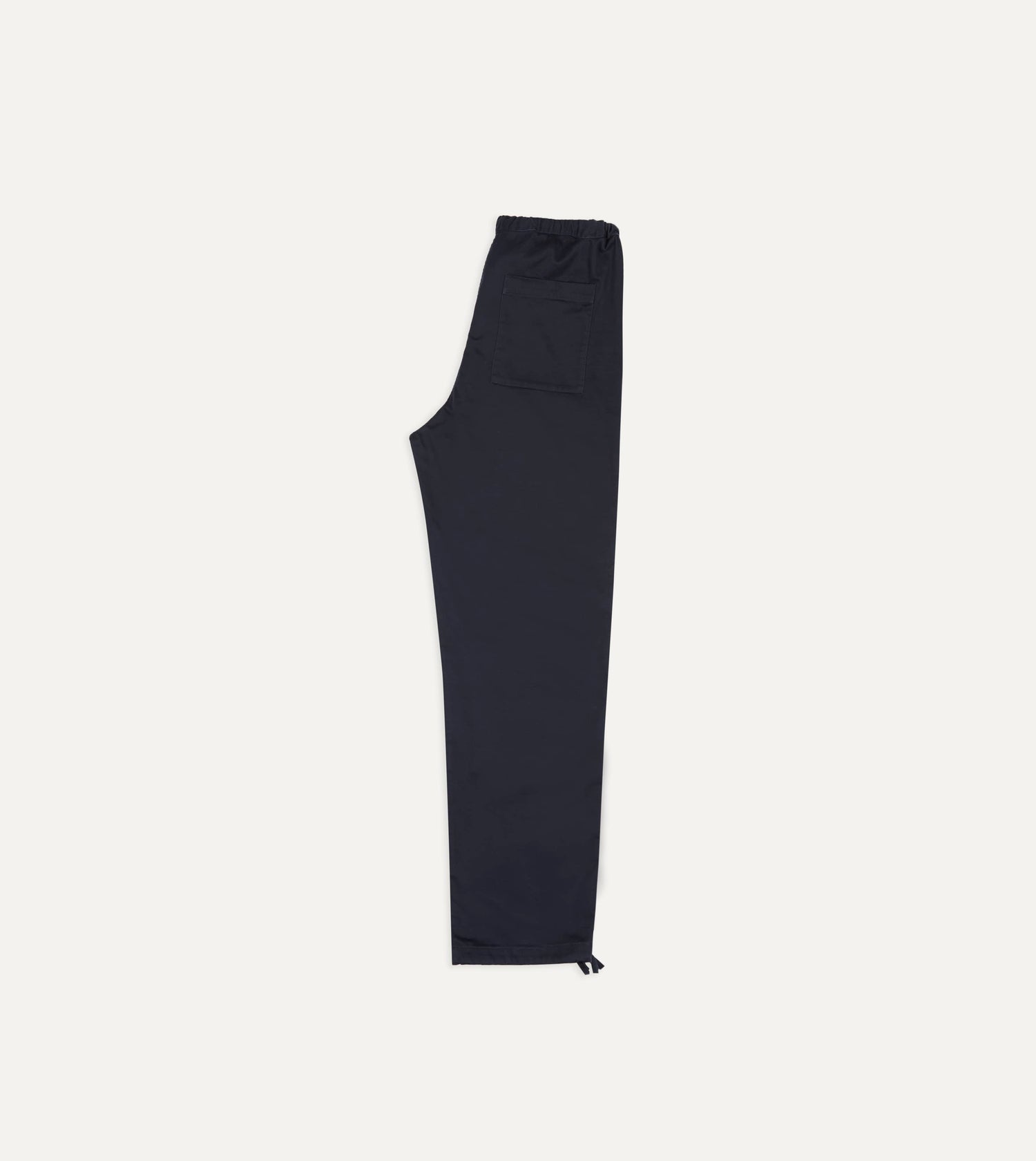 Navy Cotton Drawstring Trousers