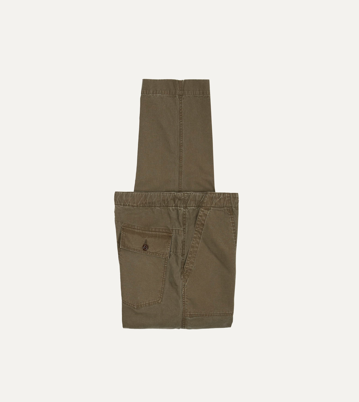 Army Green Cotton Drawstring Fatigue Trouser