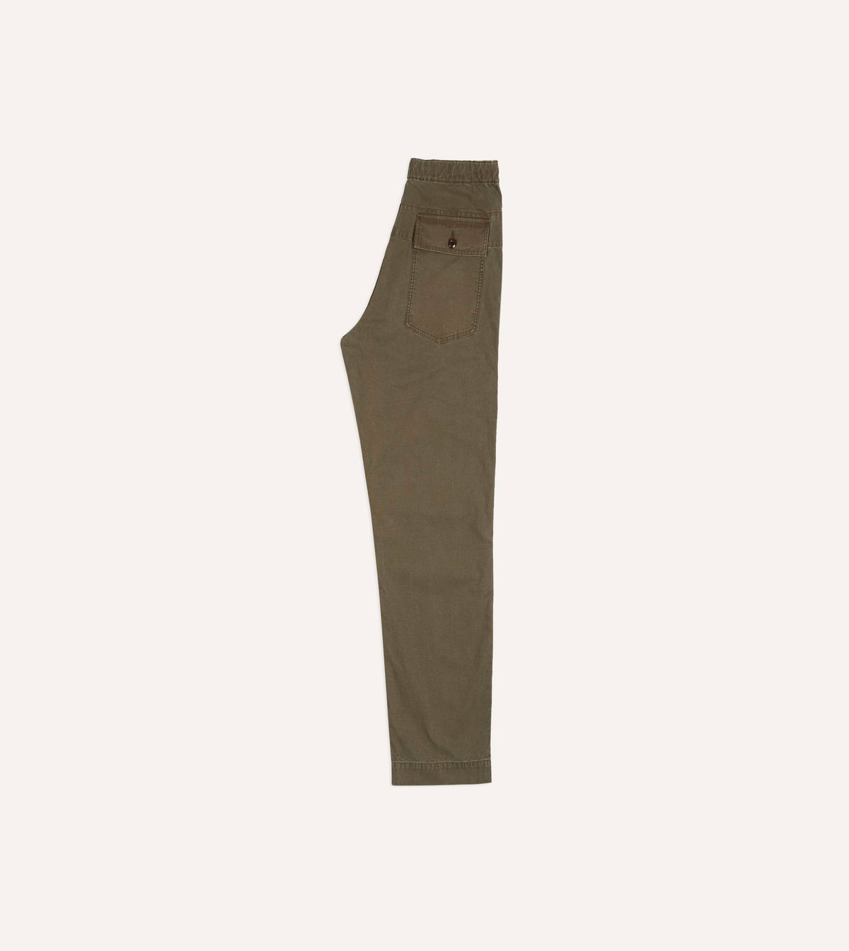 Army Green Cotton Drawstring Fatigue Trouser