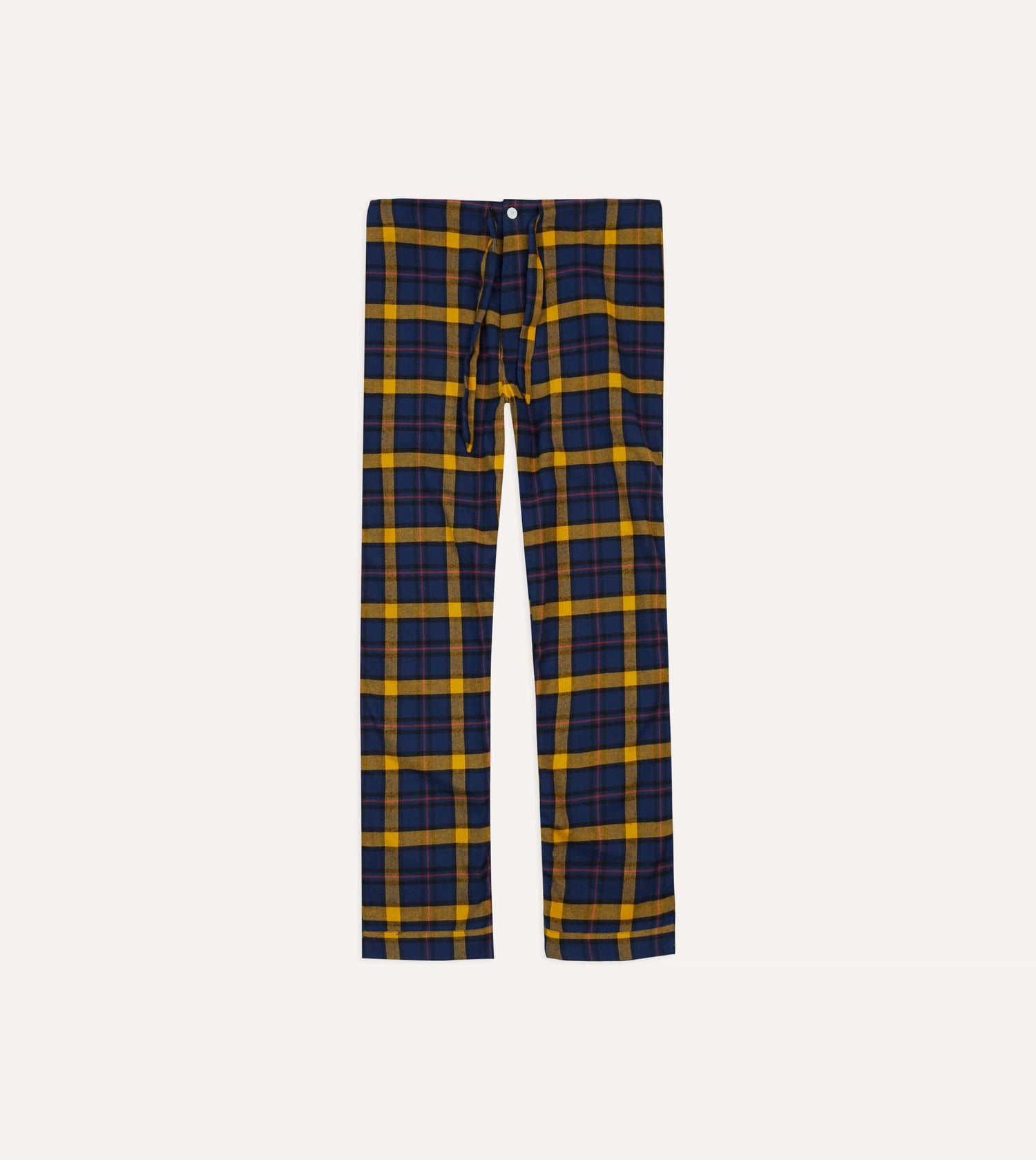 Navy, Yellow and Red Check Cotton Pyjama Set