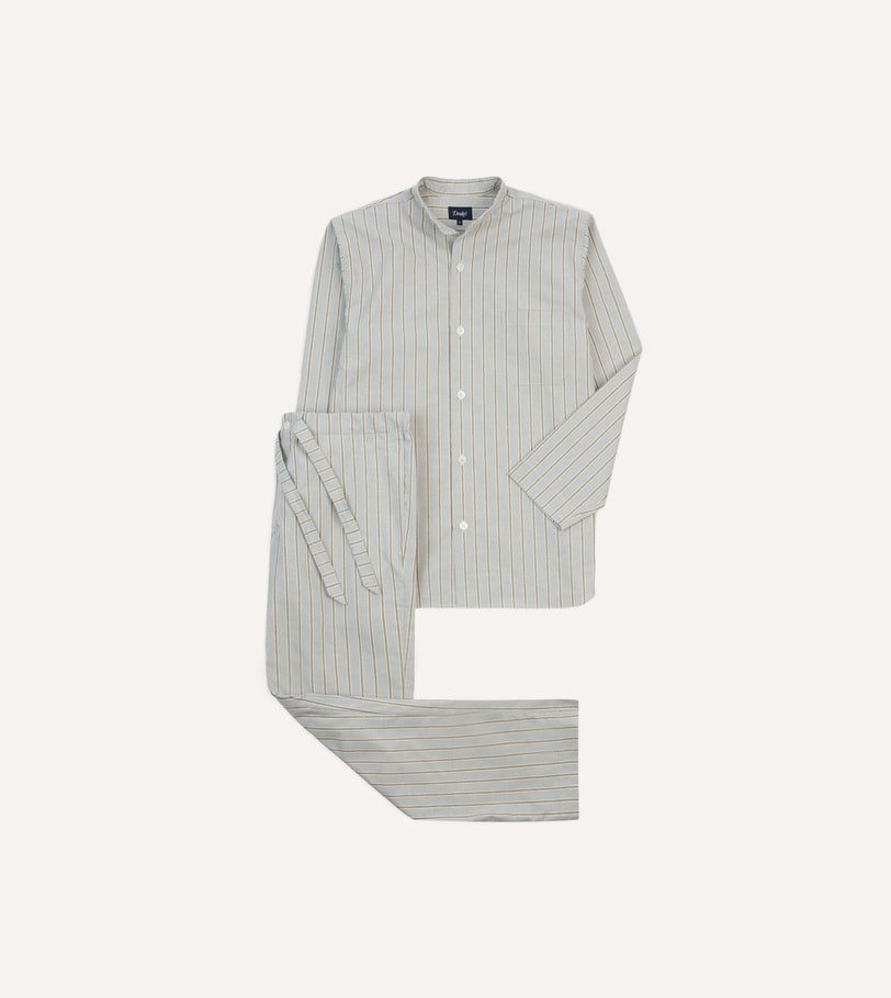 Blue Stripe Cotton Pyjama Set