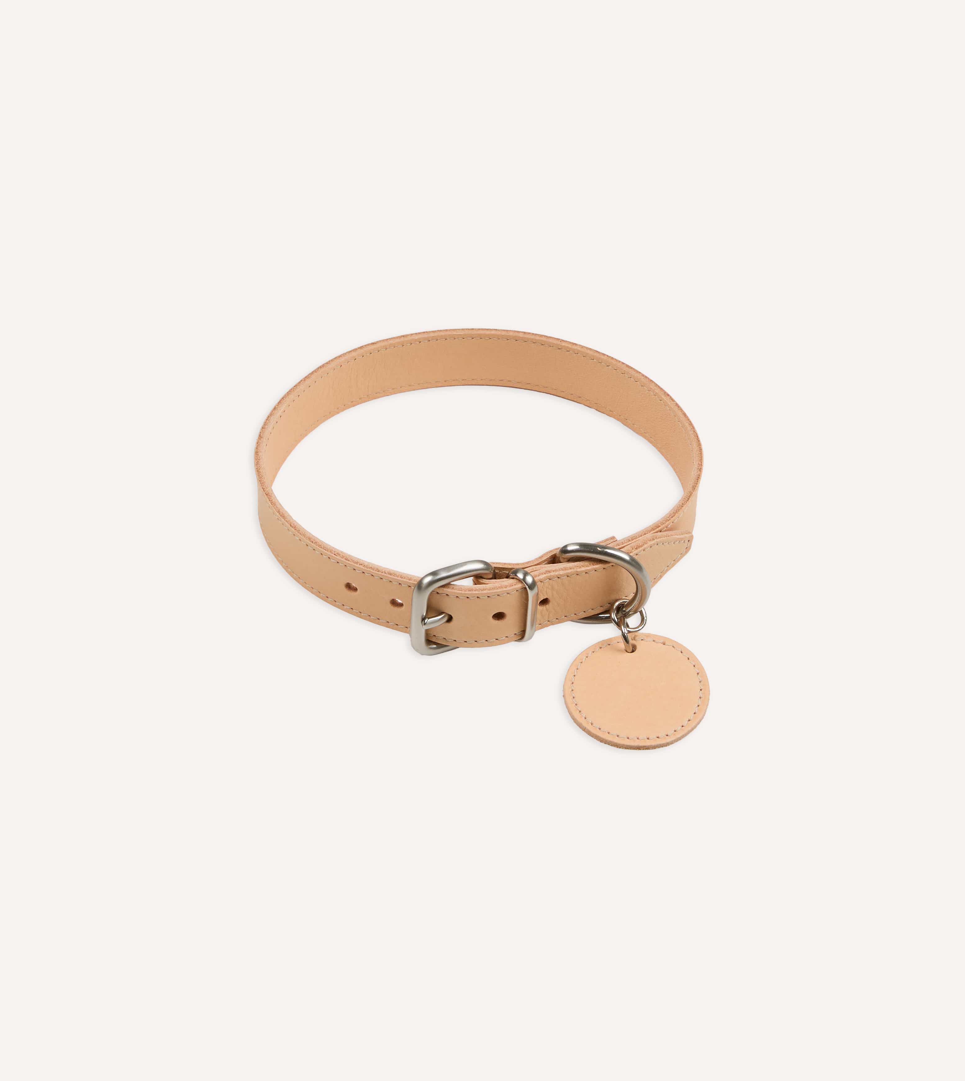 Il Bisonte Natural Leather Dog Collar