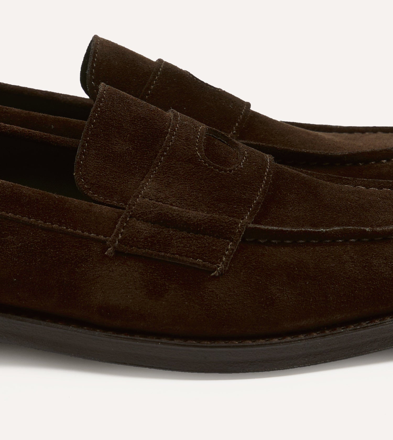 Brown Suede Charles Goodyear Welted Penny Loafer