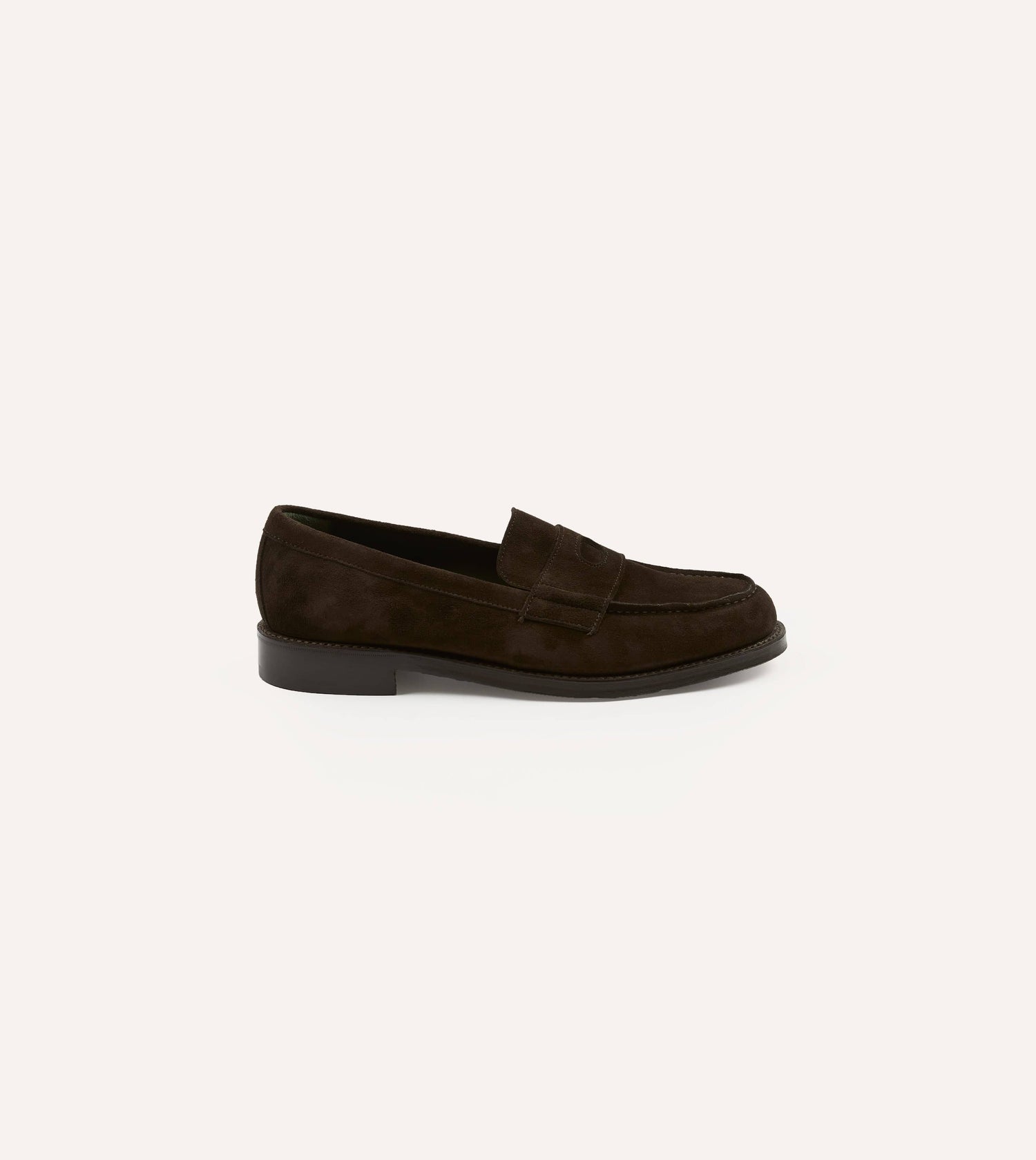 Brown Suede Charles Goodyear Welted Penny Loafer