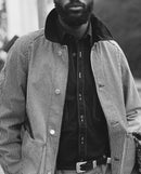 Indigo Stripe Denim Field Jacket