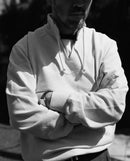 Ecru Cotton-Hemp Smock Sweatshirt