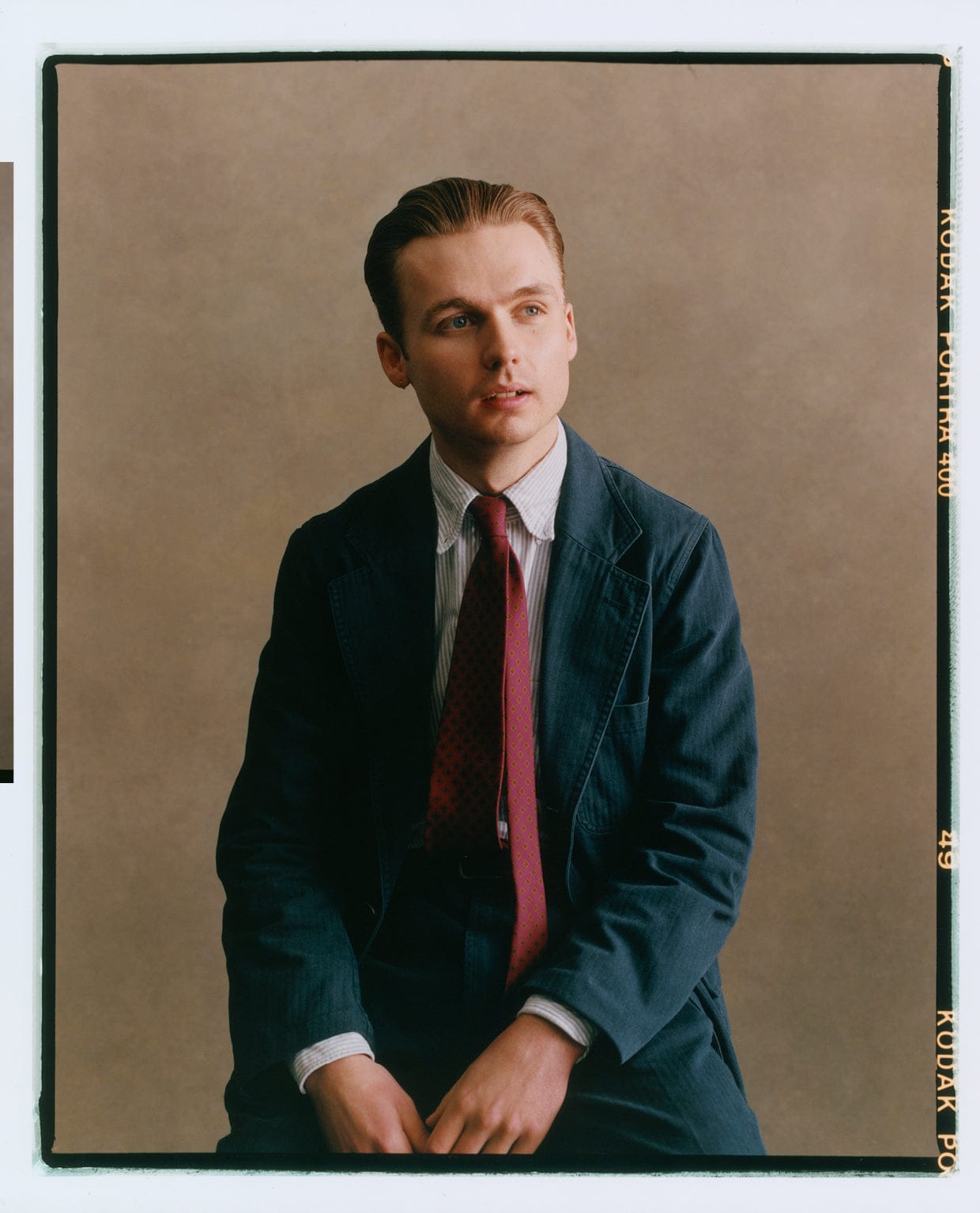 Navy Herringbone Twill Cotton Games Blazer Mk. I – Drakes