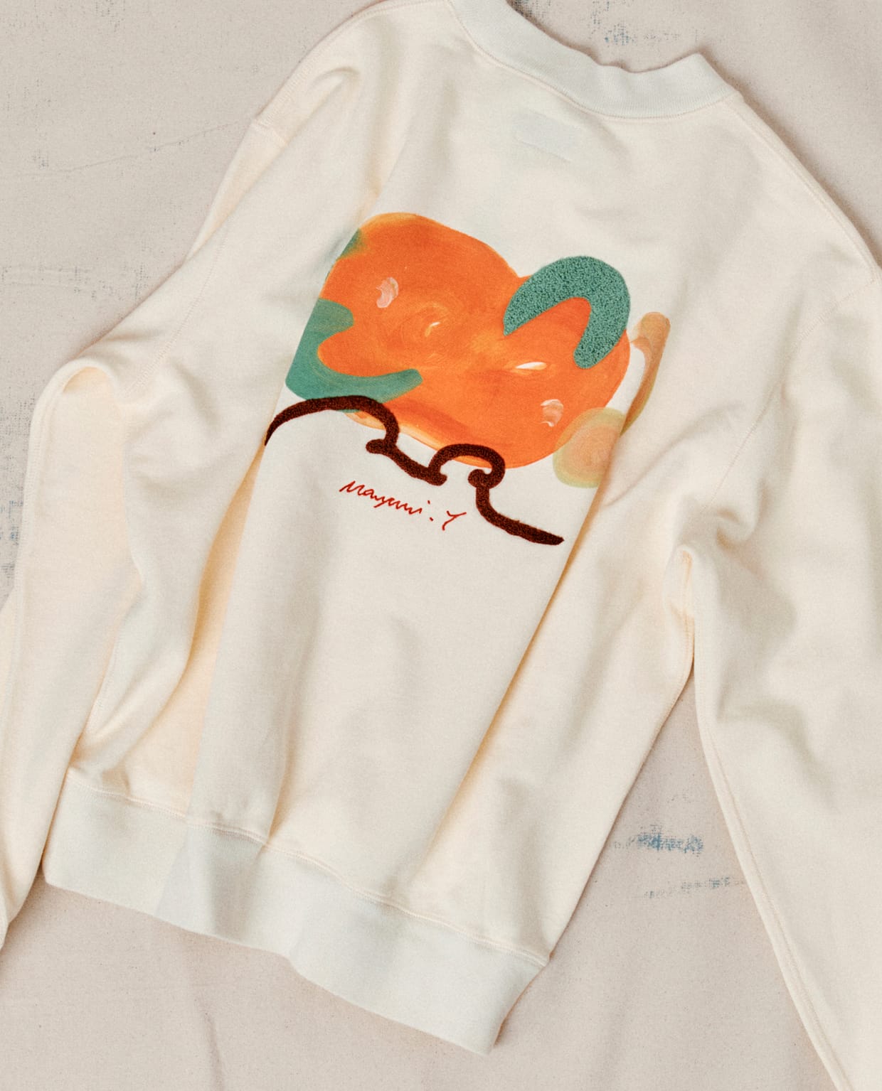 Mayumi Y. for Drake’s Embroidered Cotton Sweatshirt
