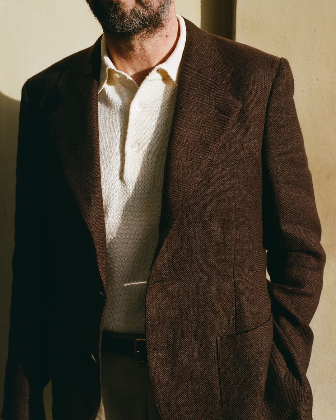Brown Linen Blazer