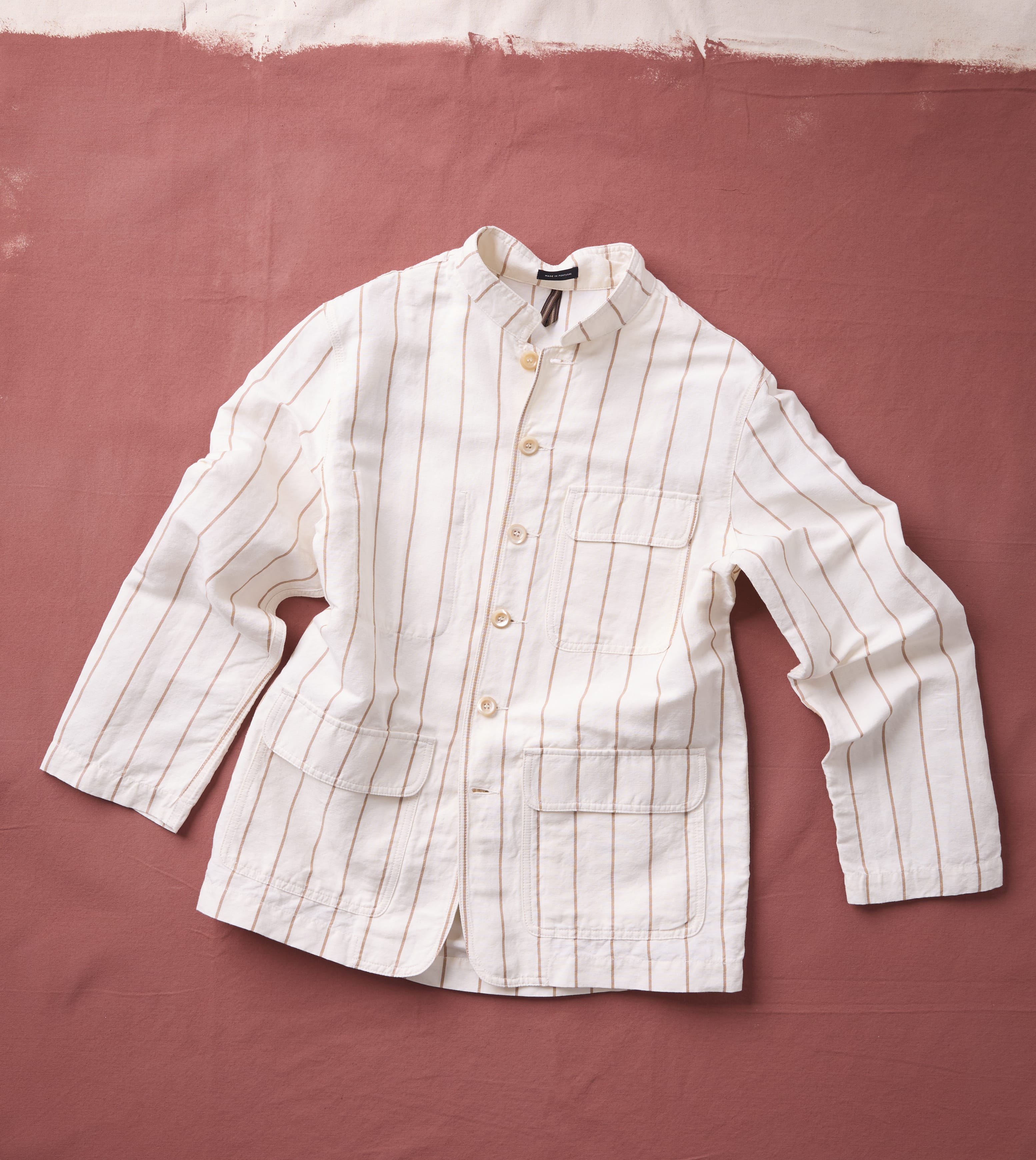 Ecru Stripe Canapa Forestière Jacket