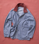 Indigo Stripe Denim Field Jacket
