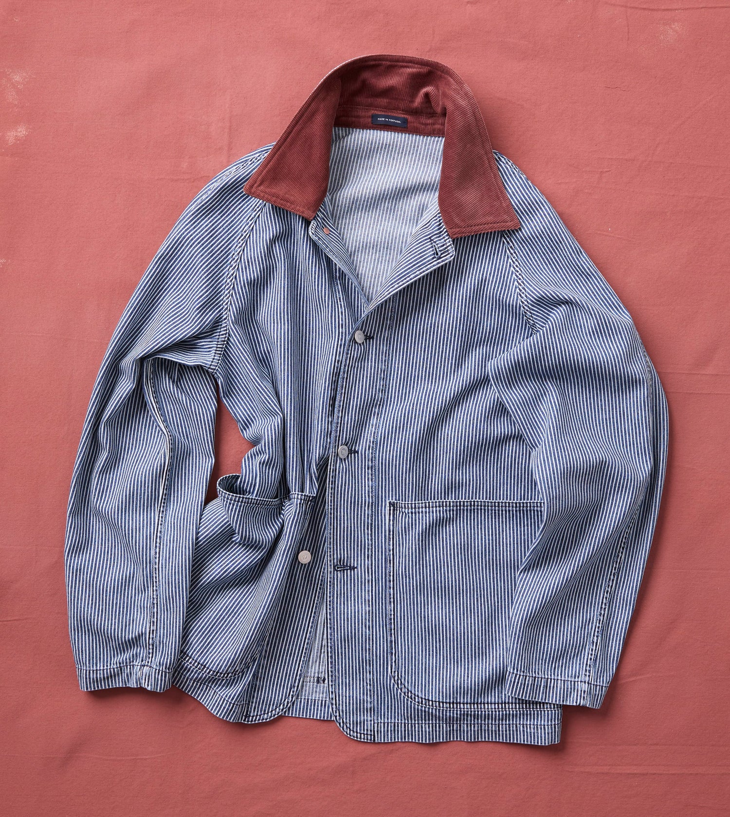 Indigo Stripe Denim Field Jacket