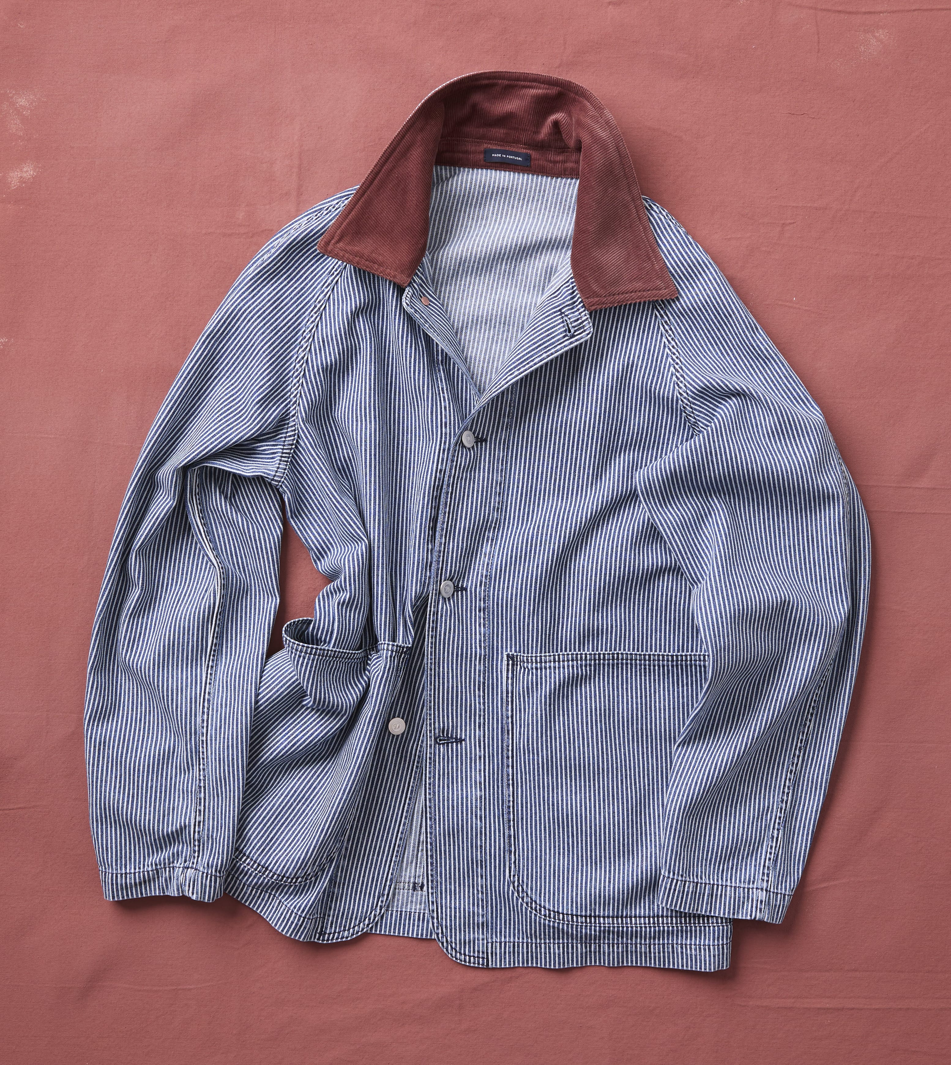 Indigo Stripe Denim Field Jacket