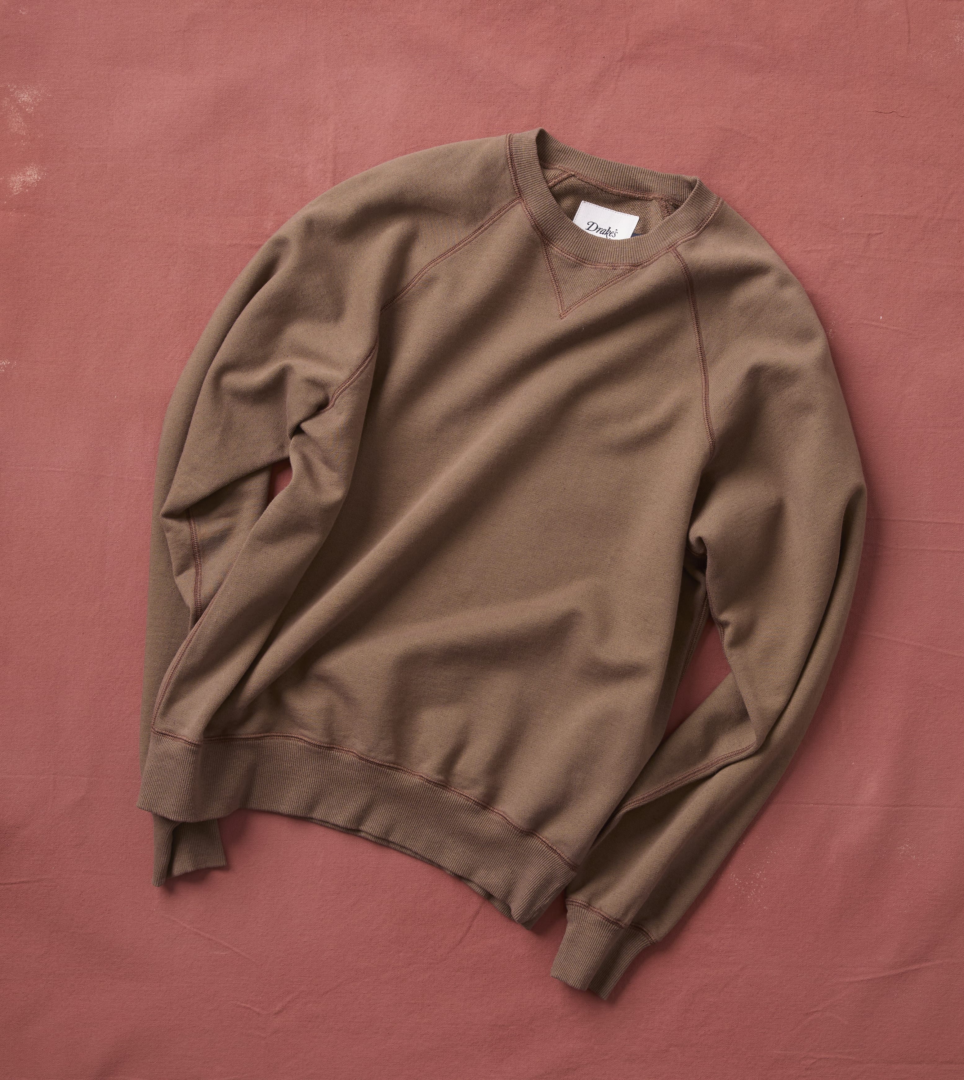 Brown Cotton-Hemp Raglan Sweatshirt