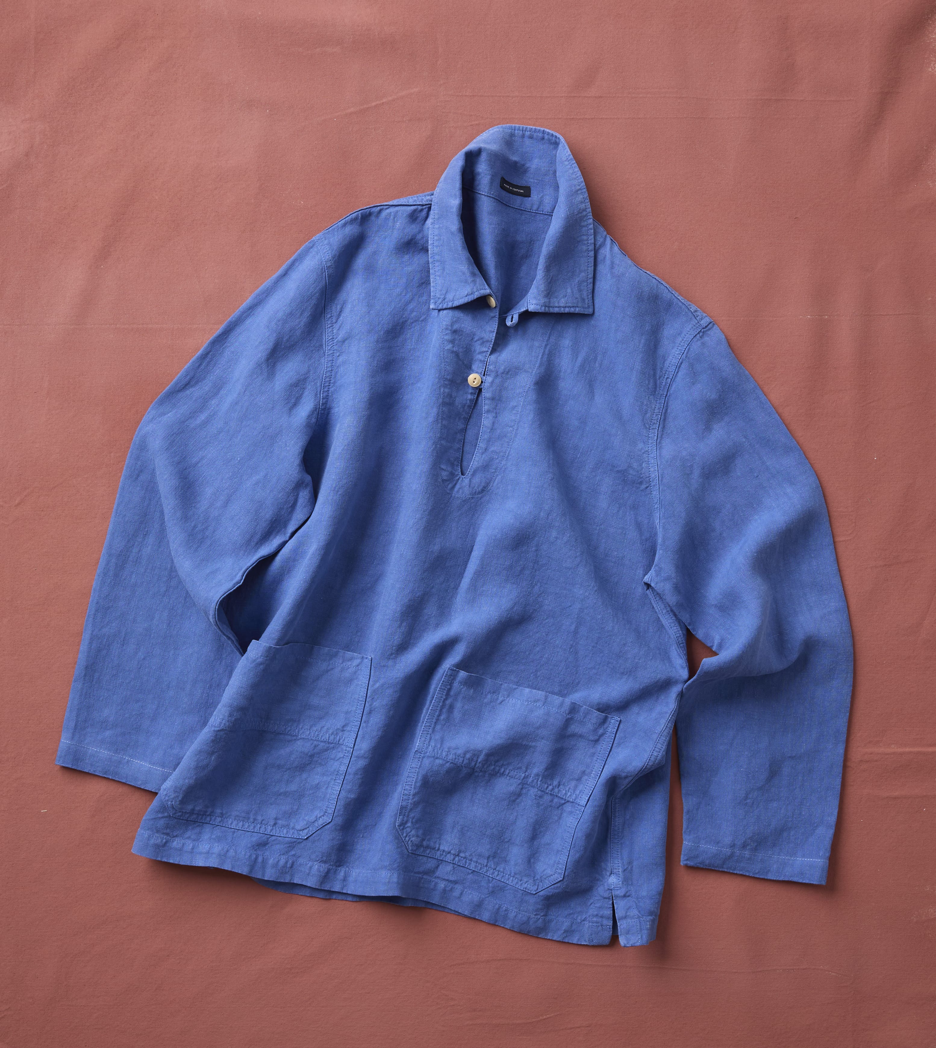 20s〜 羊飼い Indigo linen smock Blue Linen Smock – Drakes