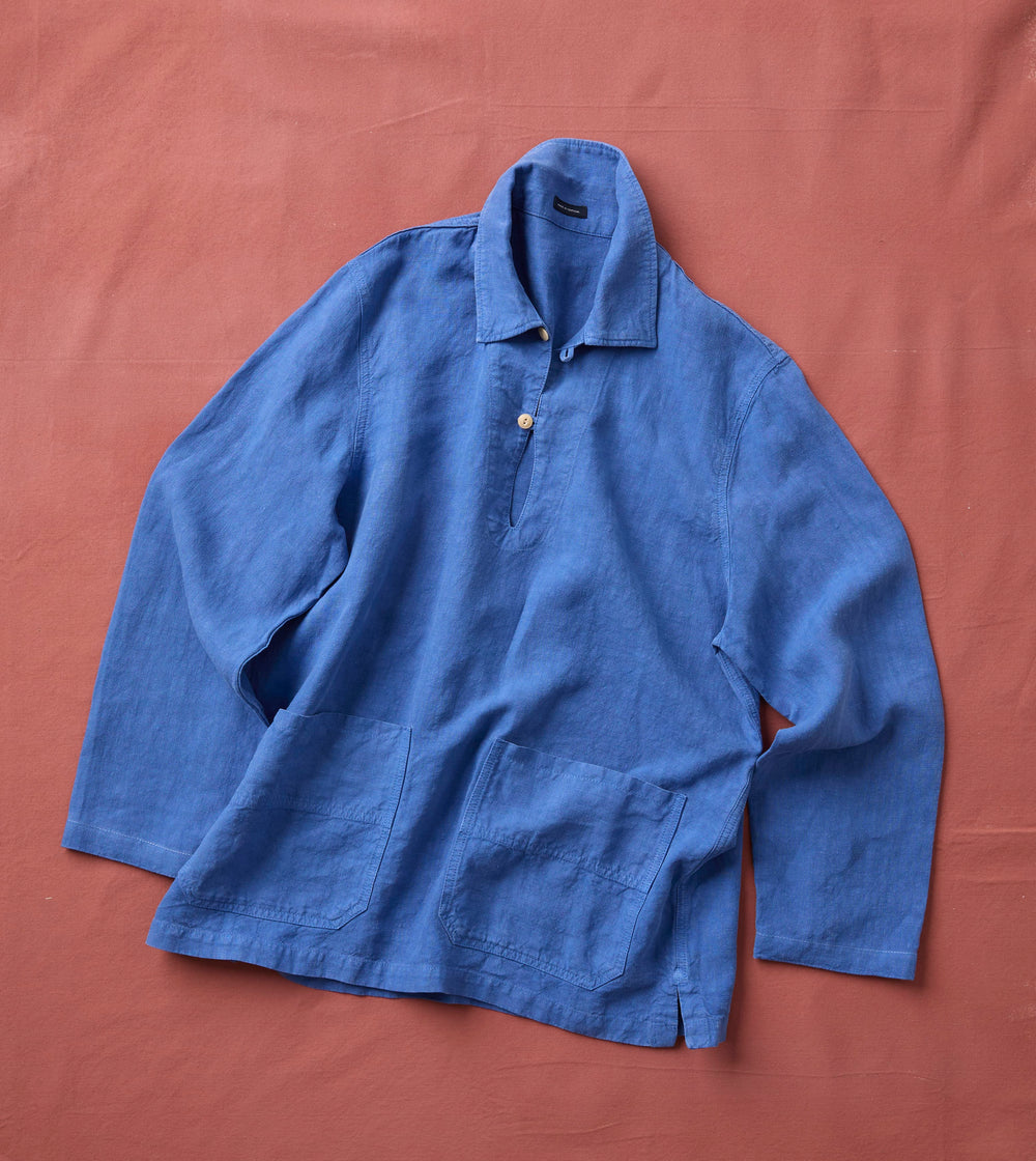 Blue Linen Smock
