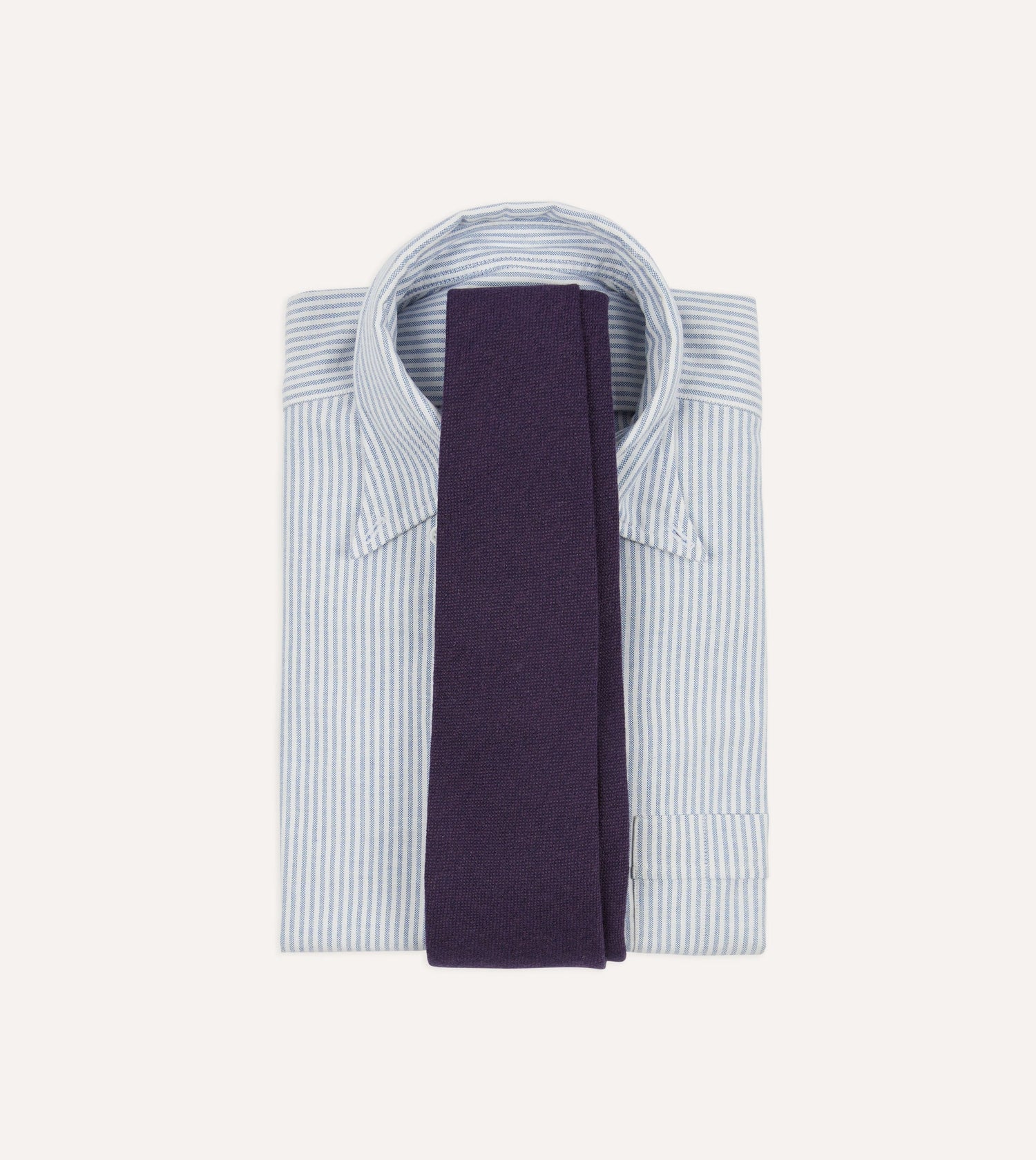 Purple Pure Cashmere Solid Tipped Tie