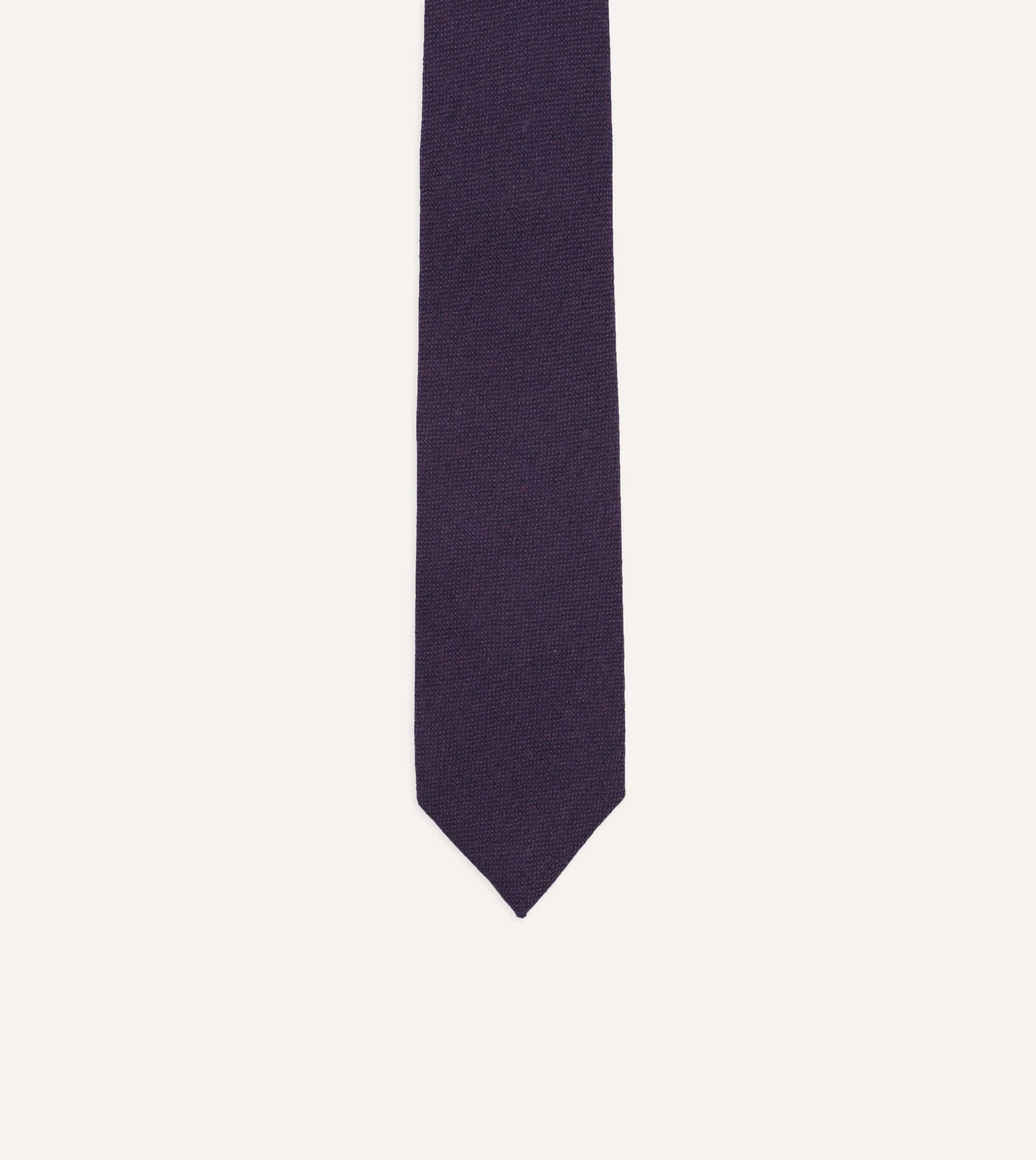 Purple Pure Cashmere Solid Tipped Tie