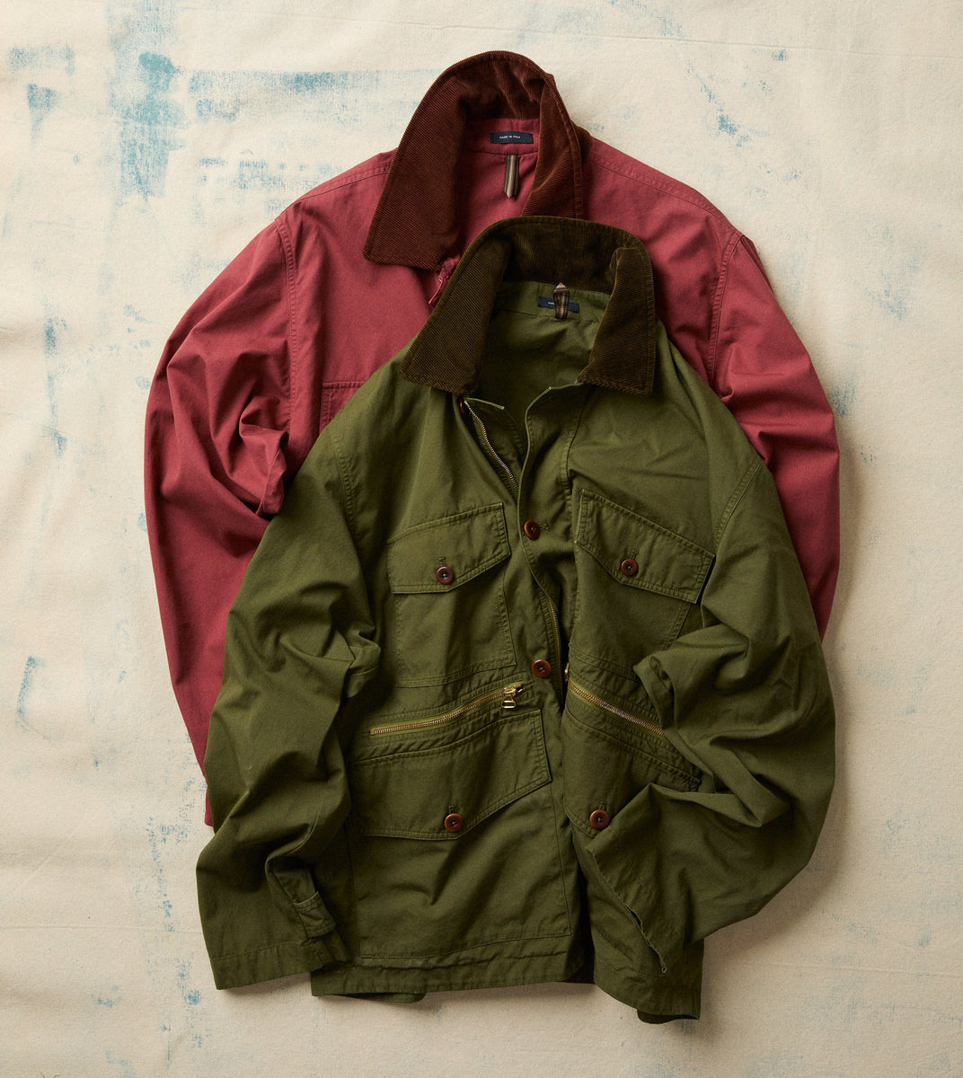 Washed Olive Cotton Hiking Jacket – Drakes