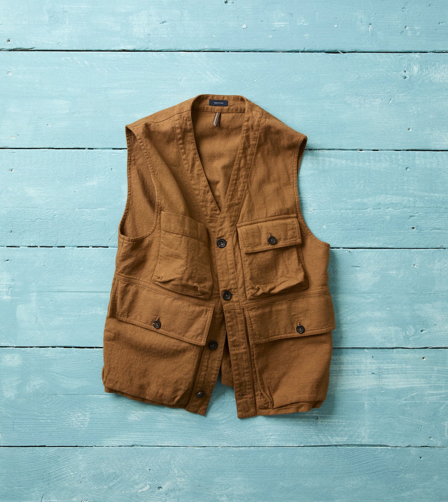 Tobacco Cotton Utility Vest