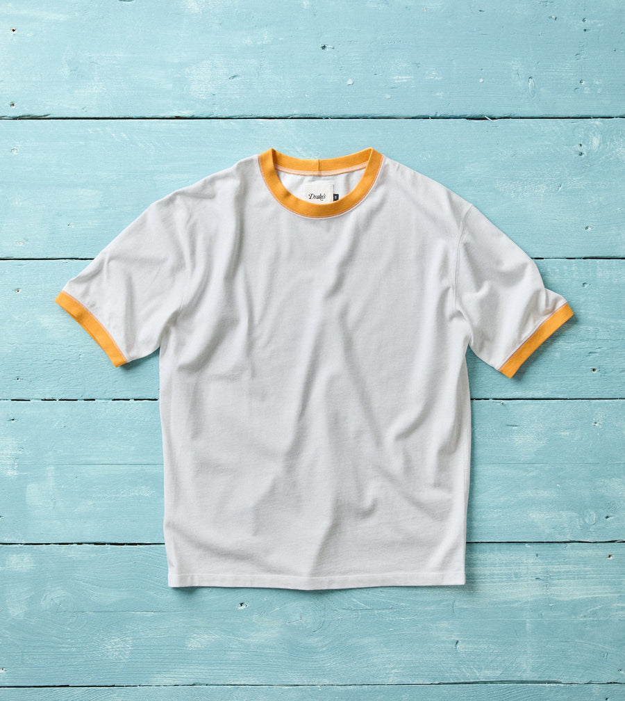 White and Yellow Tipped Ringer T-Shirt