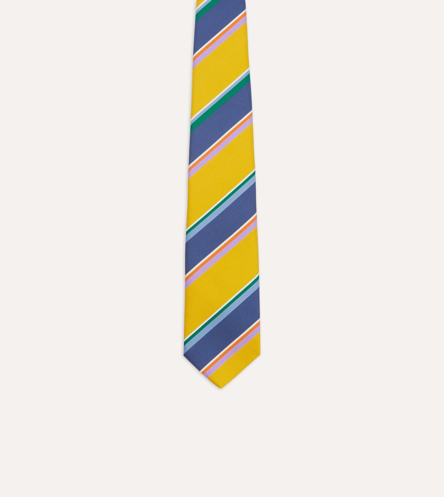 Yellow Multi Stripe Silk Tipped Tie