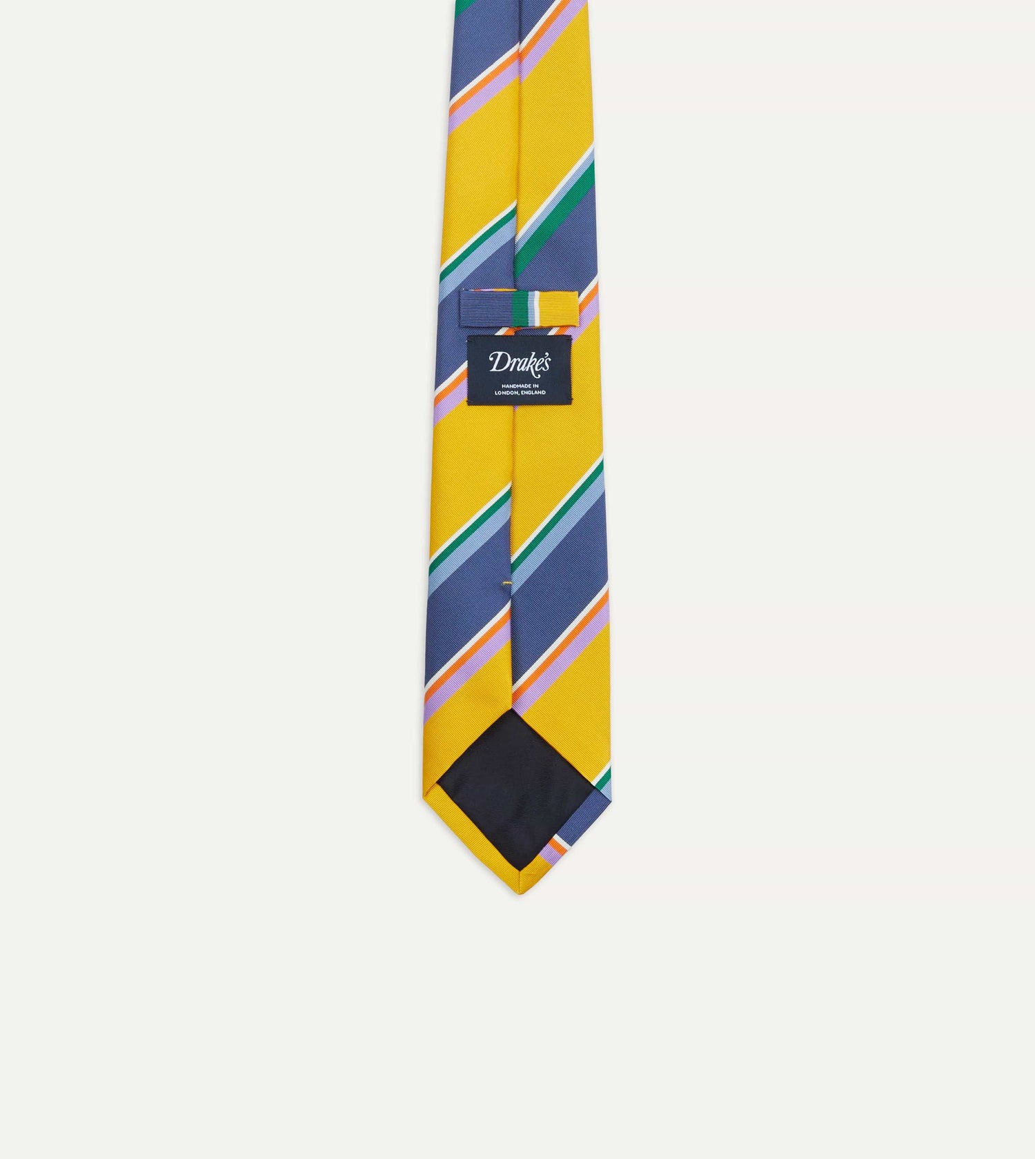 Yellow Multi Stripe Silk Tipped Tie