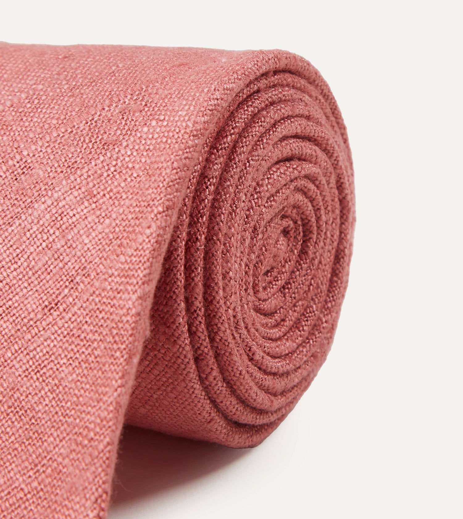 Pink Tussah Hand Rolled Silk Tie
