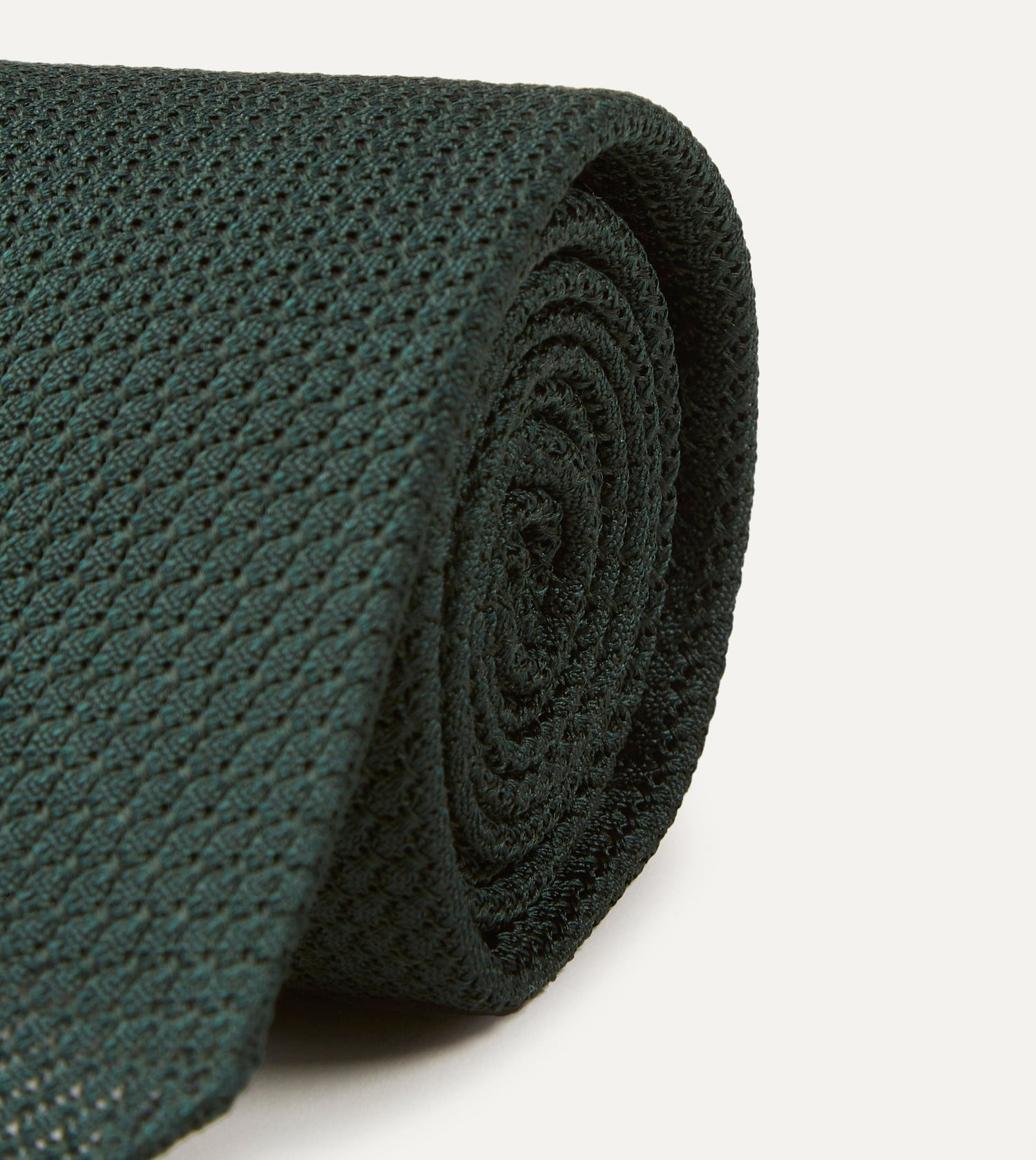 Green Hand Rolled Large Knot Grenadine Tie