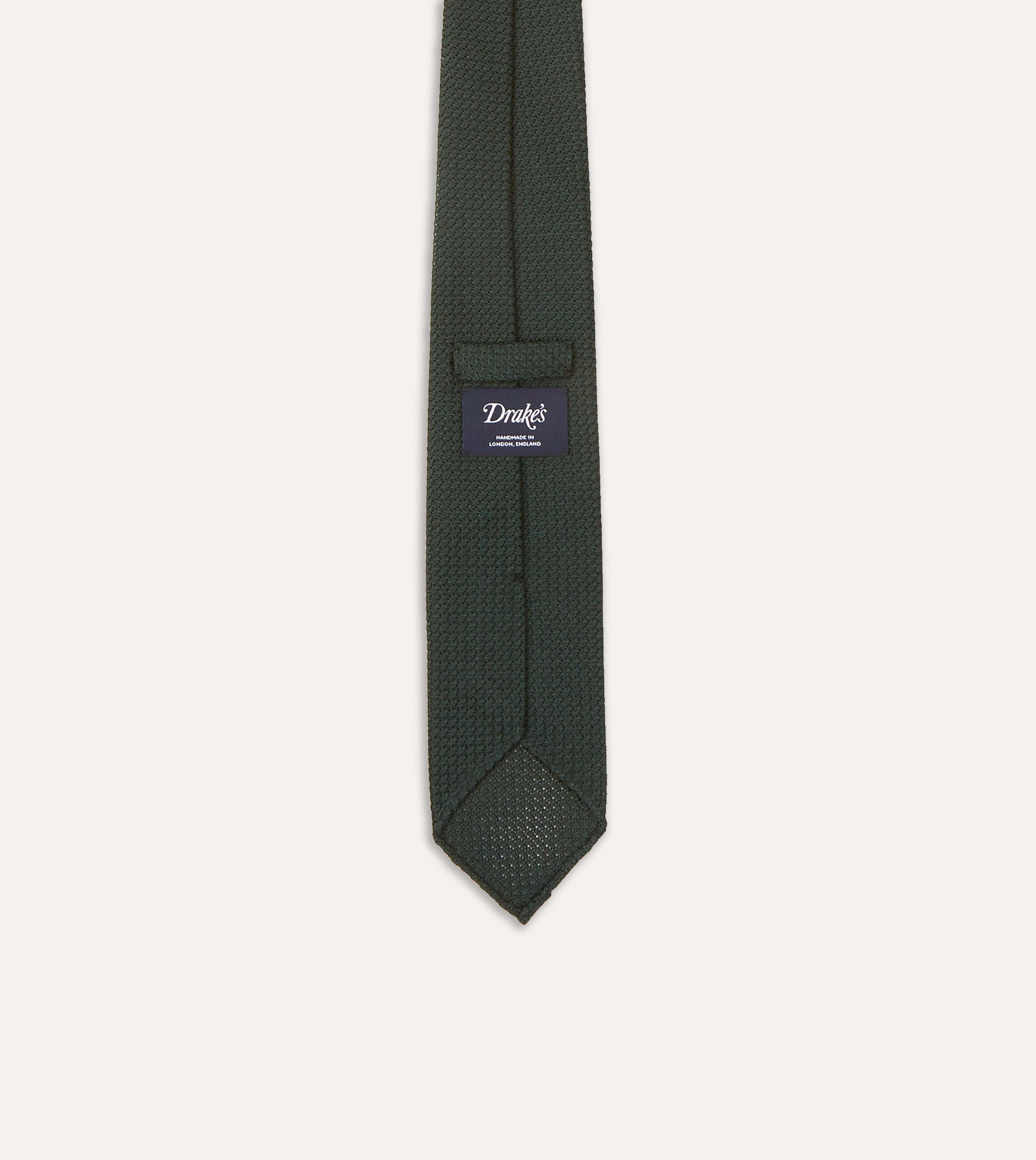 Green Hand Rolled Large Knot Grenadine Tie