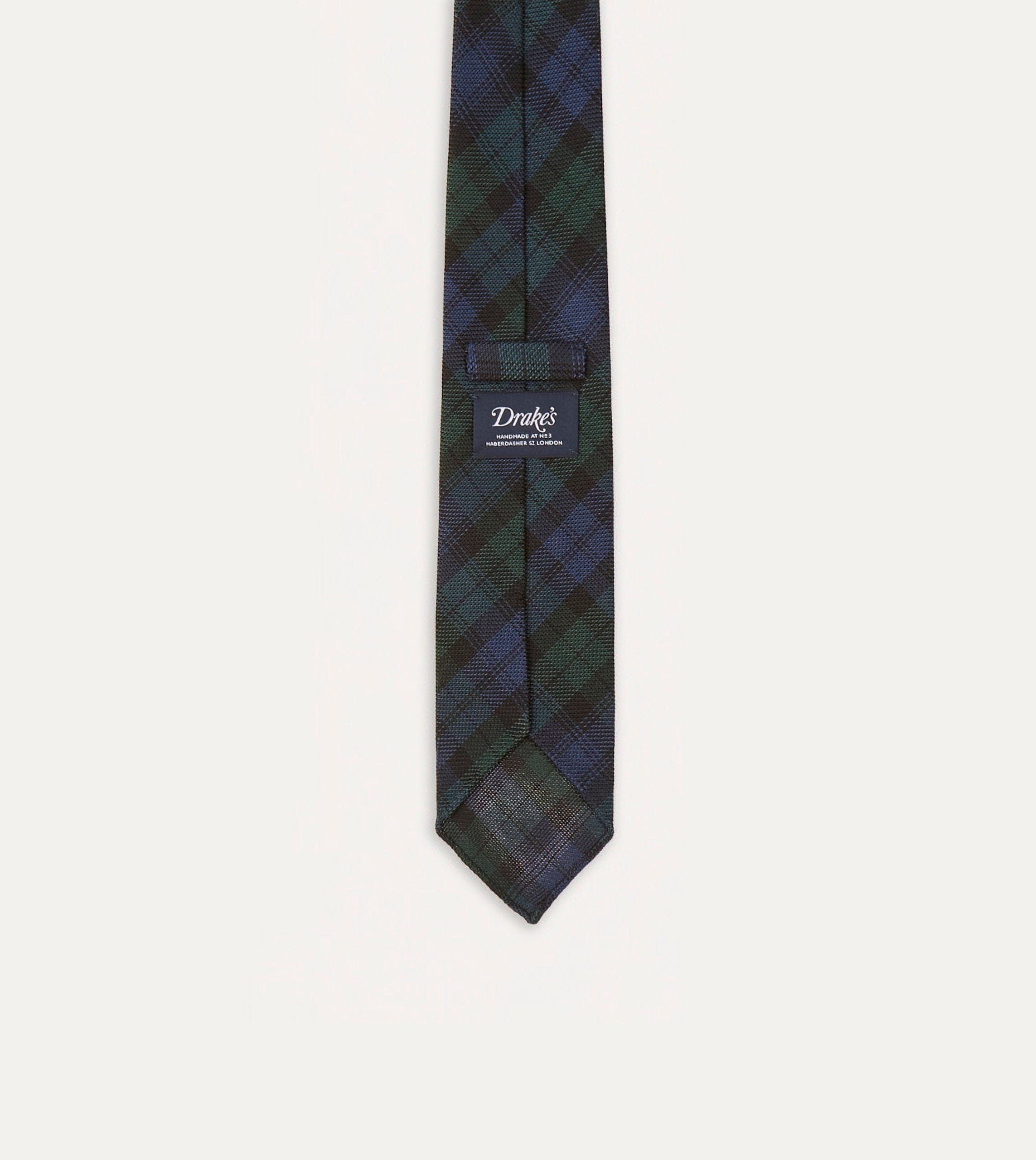 Blackwatch Fine Woven Grenadine Silk Hand Rolled Tie